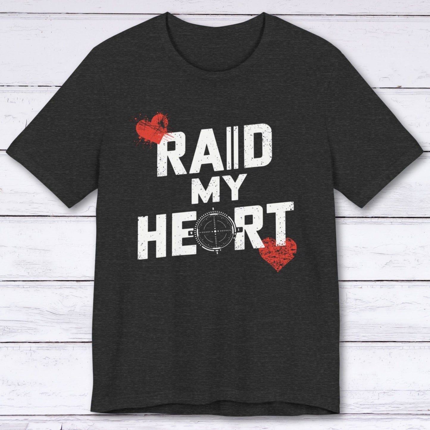 T-Shirt Dark Grey Heather / S Raid My Heart T-shirt
