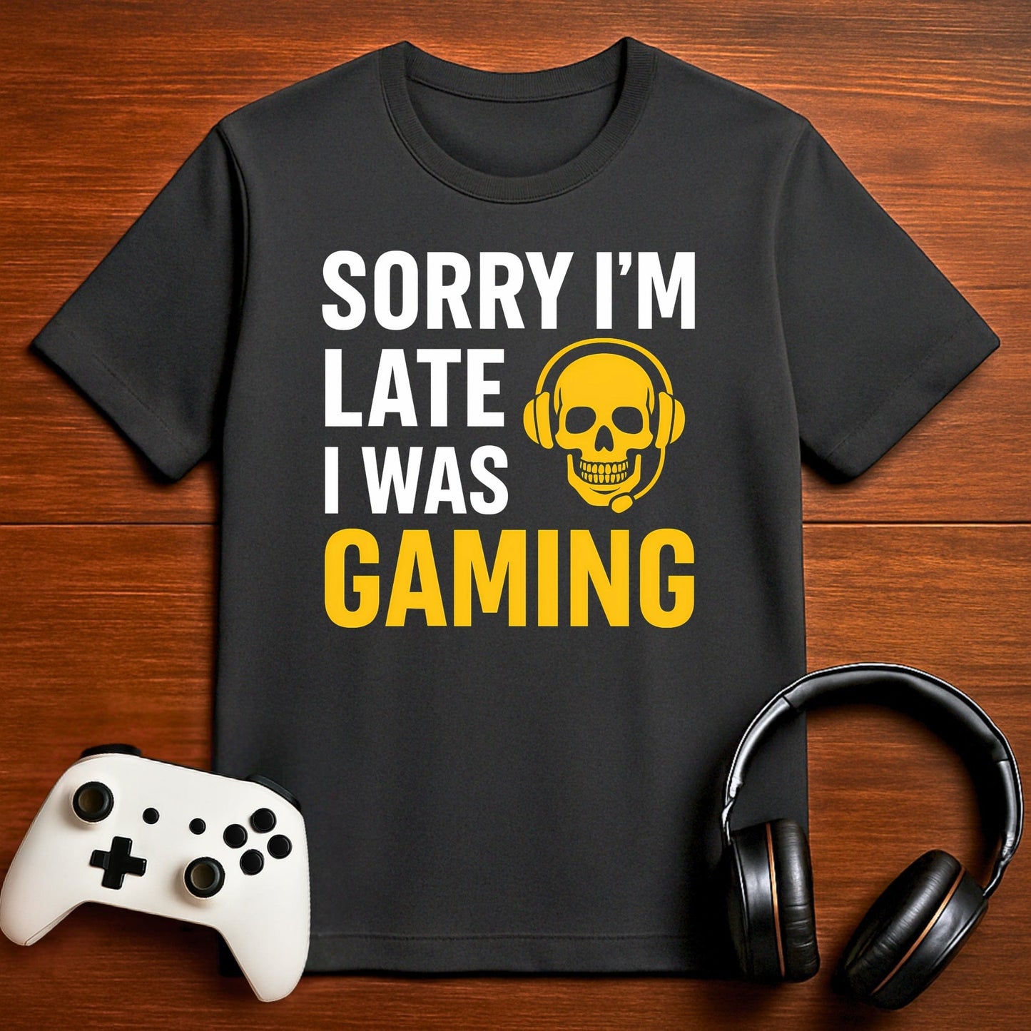 T-Shirt Dark Grey Heather / S Sorry I'm Late Gaming T-shirt