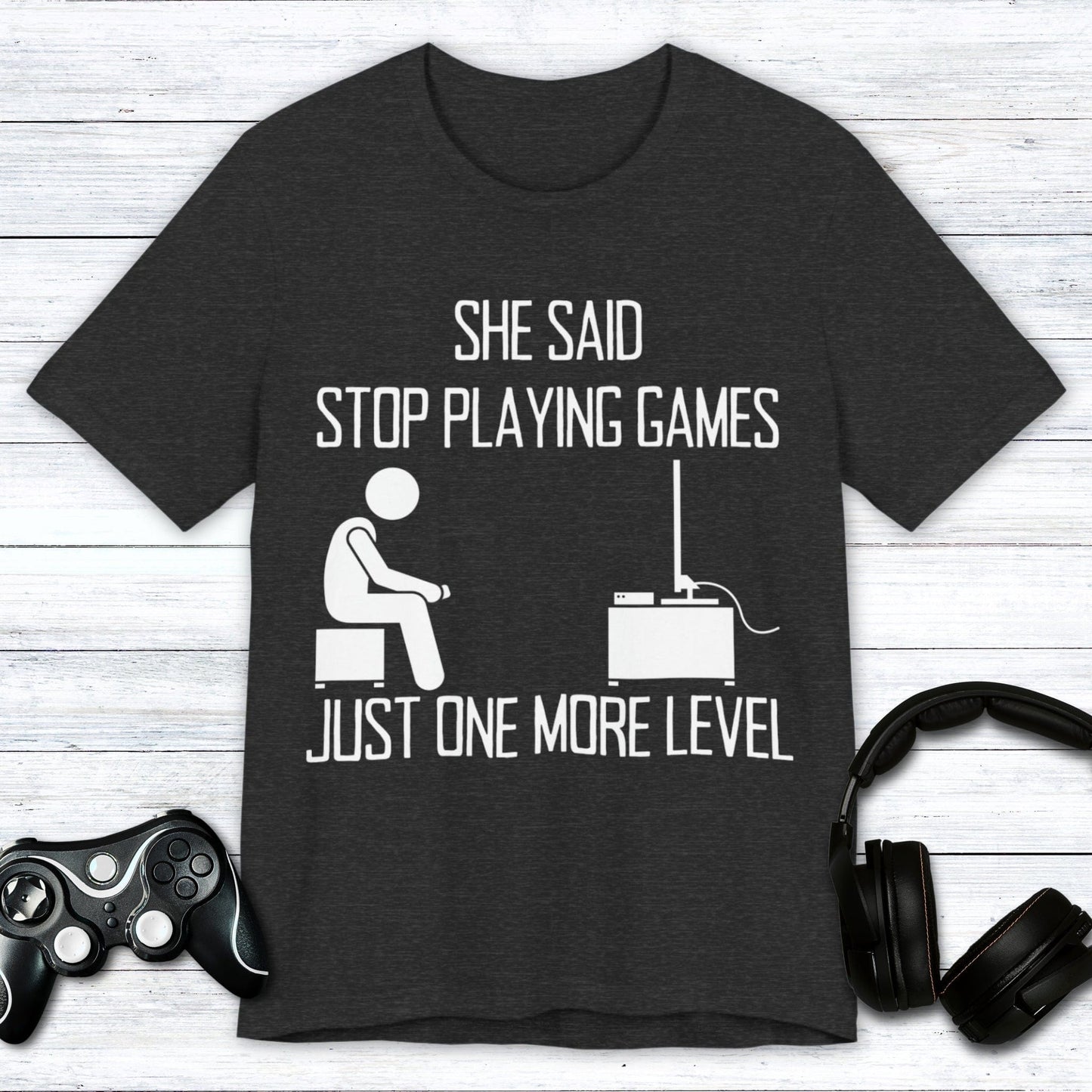T-Shirt Dark Grey Heather / S Stop Playing Games T-shirt