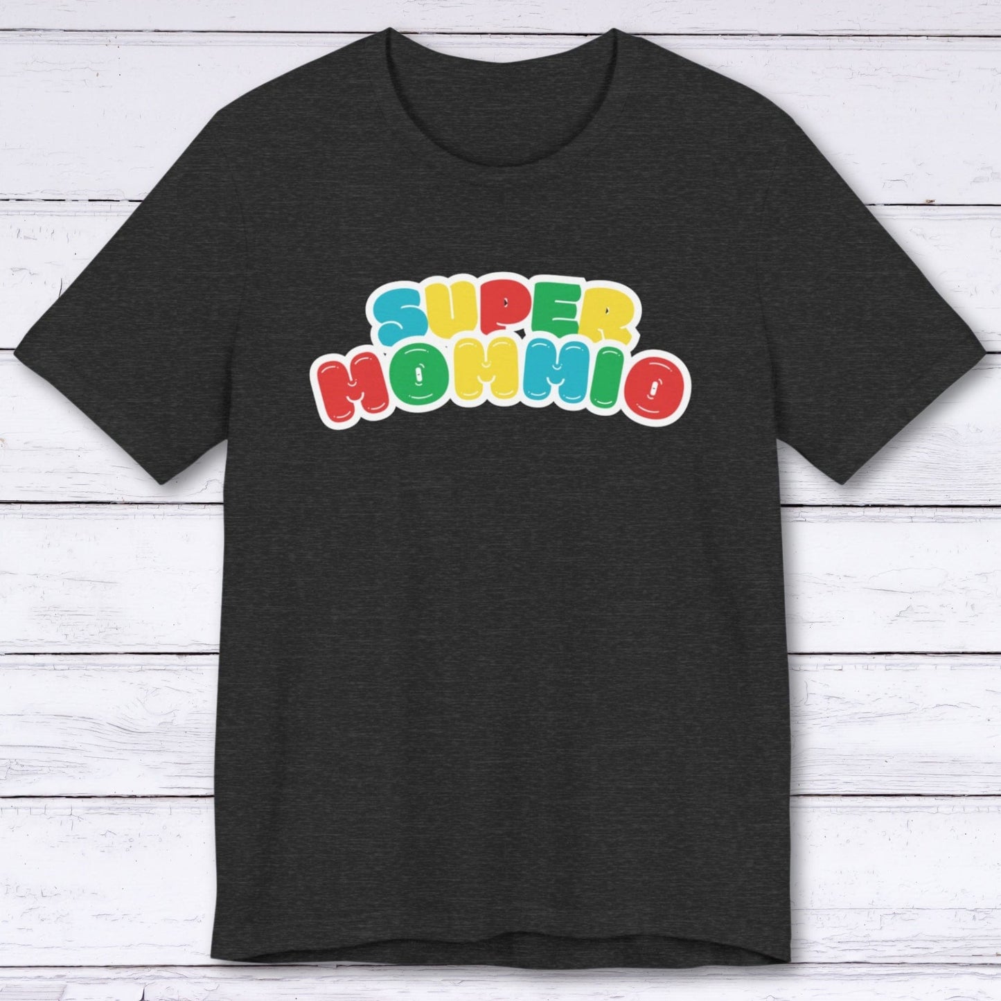 T-Shirt Dark Grey Heather / S Super Mommio (Bubbles) T-shirt