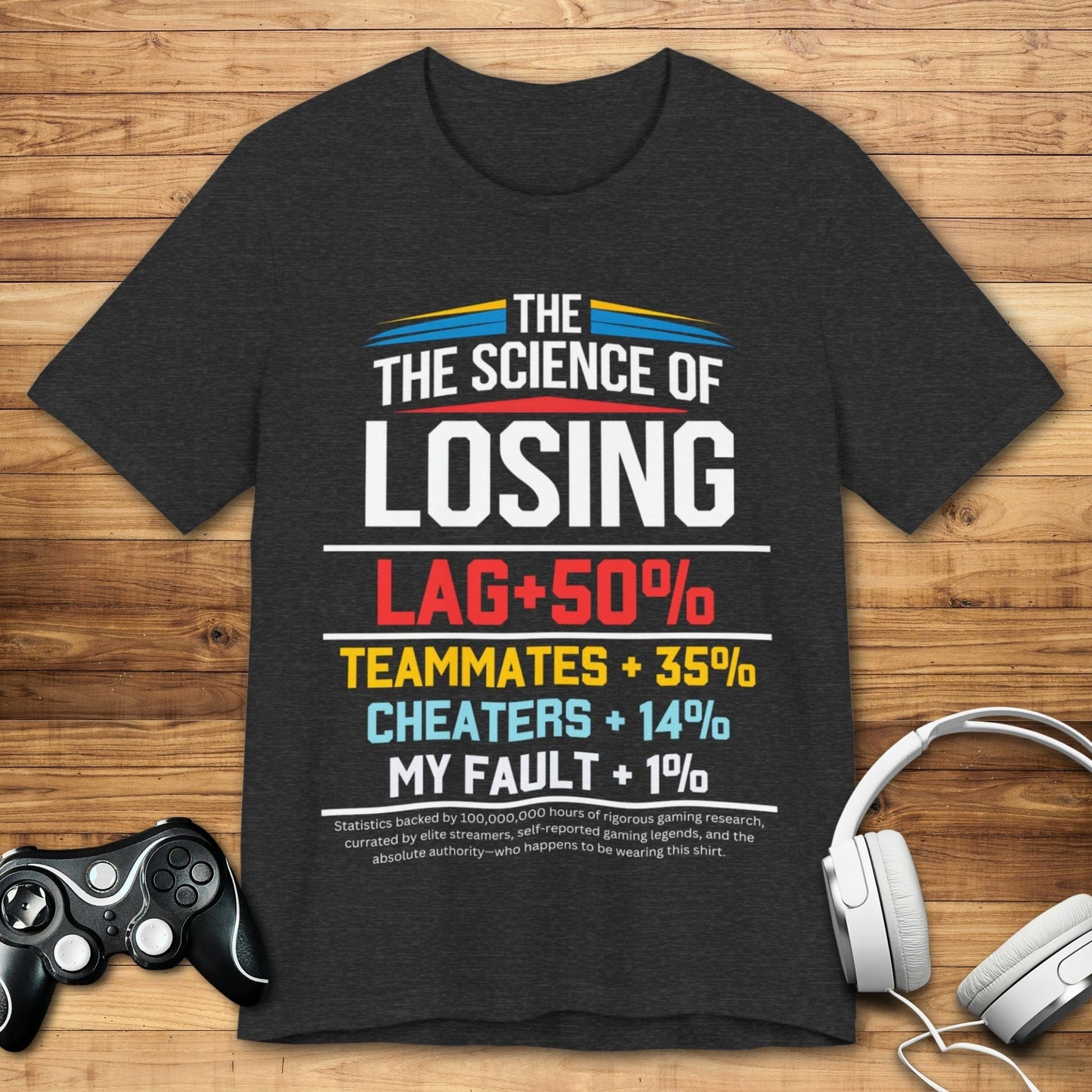 T-Shirt Dark Grey Heather / S Unbiased Gamer Statistics T-shirt