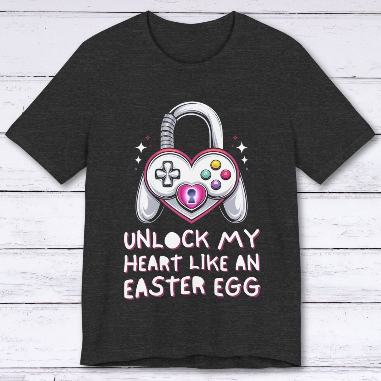 T-Shirt Dark Grey Heather / S Unlock My Heart Like An Easter Egg T-shirt
