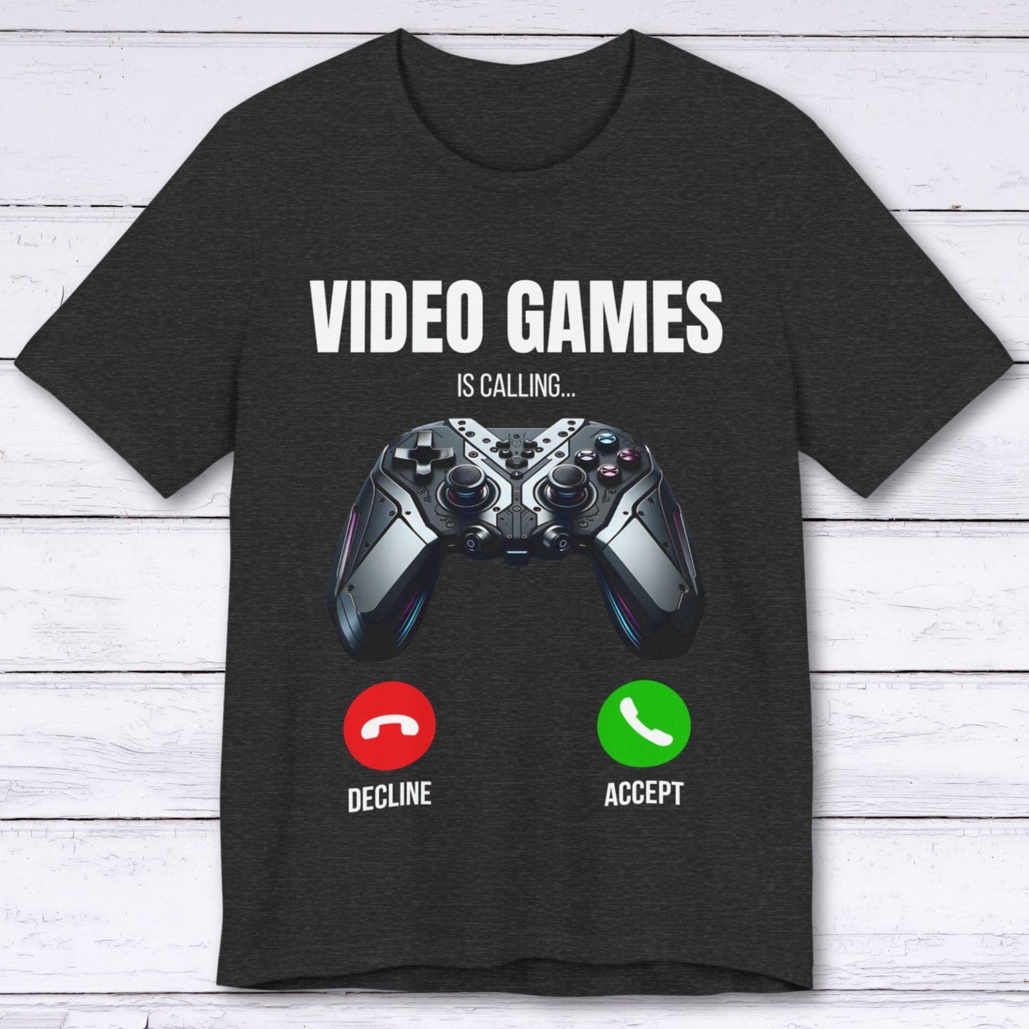T-Shirt Dark Grey Heather / S Video Games Dialing In T-shirt