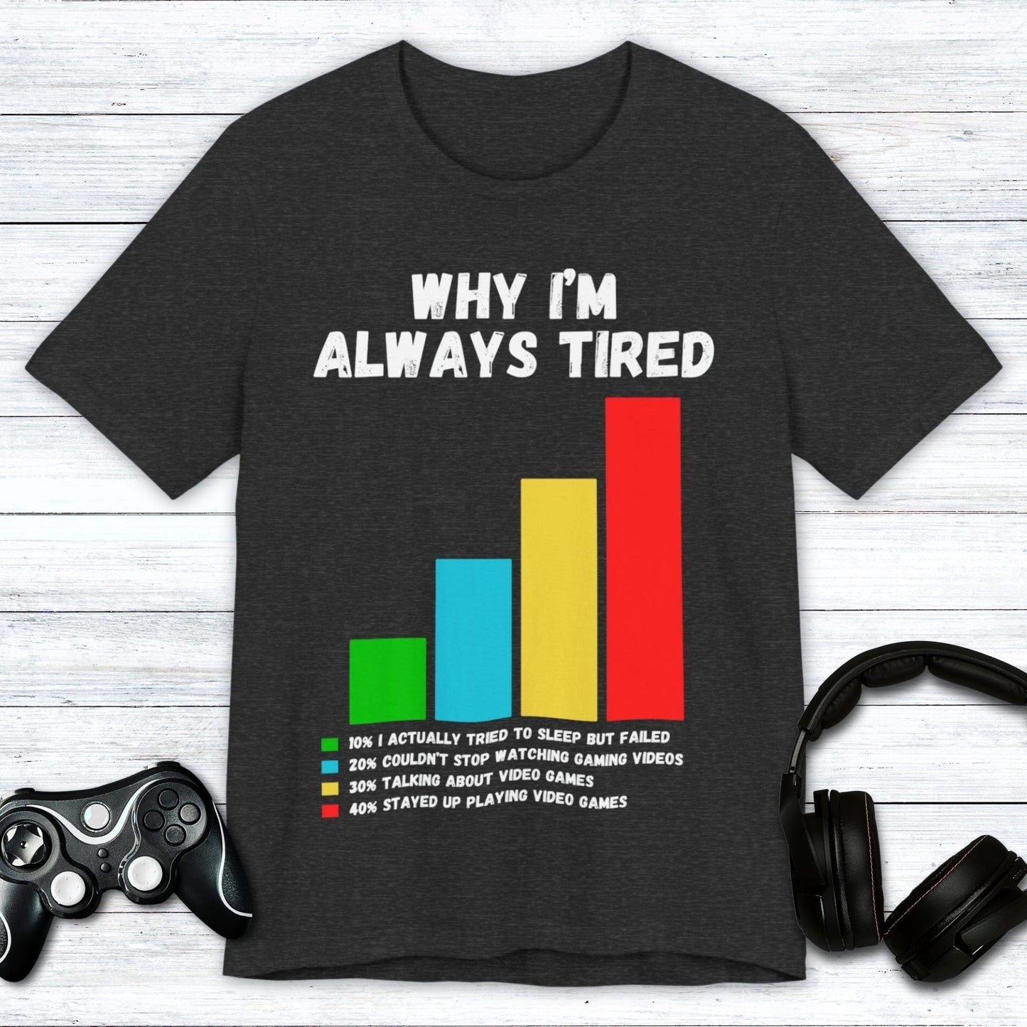 T-Shirt Dark Grey Heather / S Why I'm Always Tired T-shirt