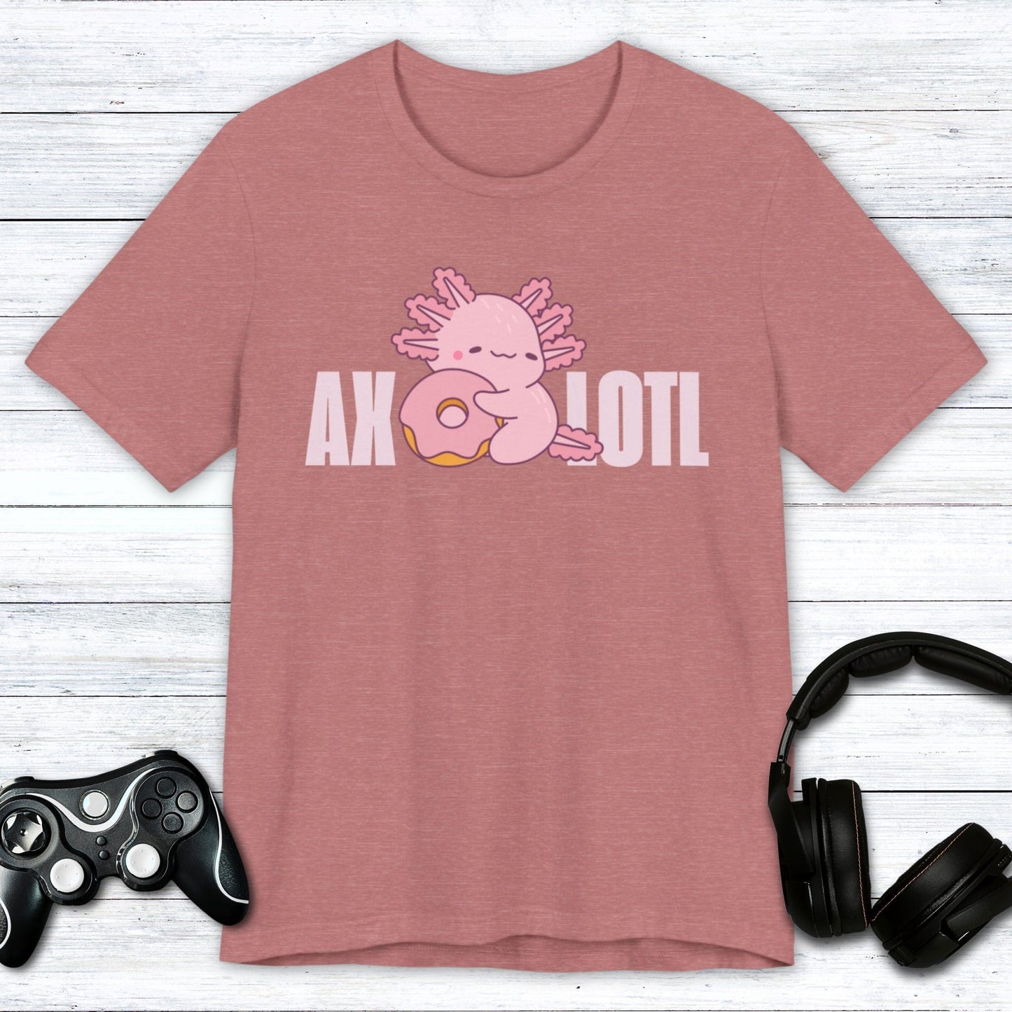 T-Shirt Heather Mauve / S Hungry Axolotl T-shirt