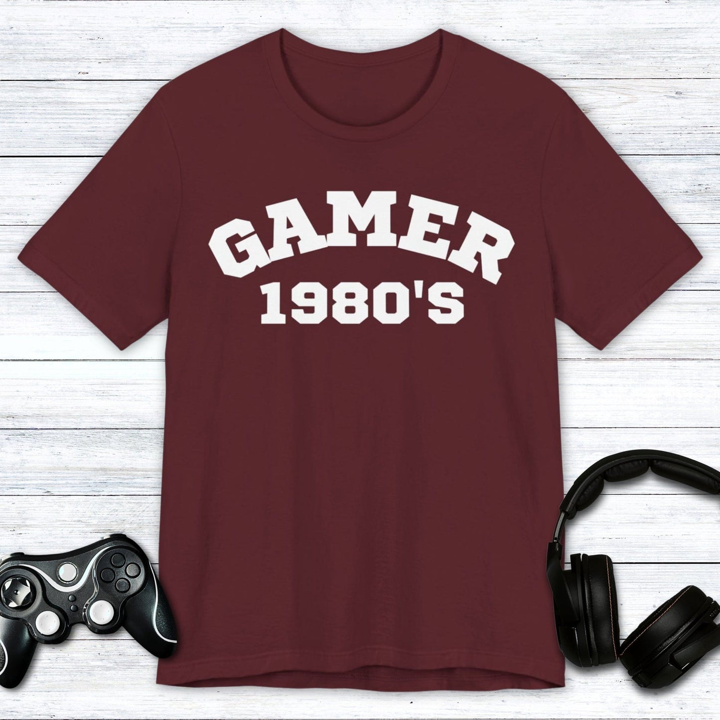 T-Shirt Maroon / S 1980's Gamer T-shirt