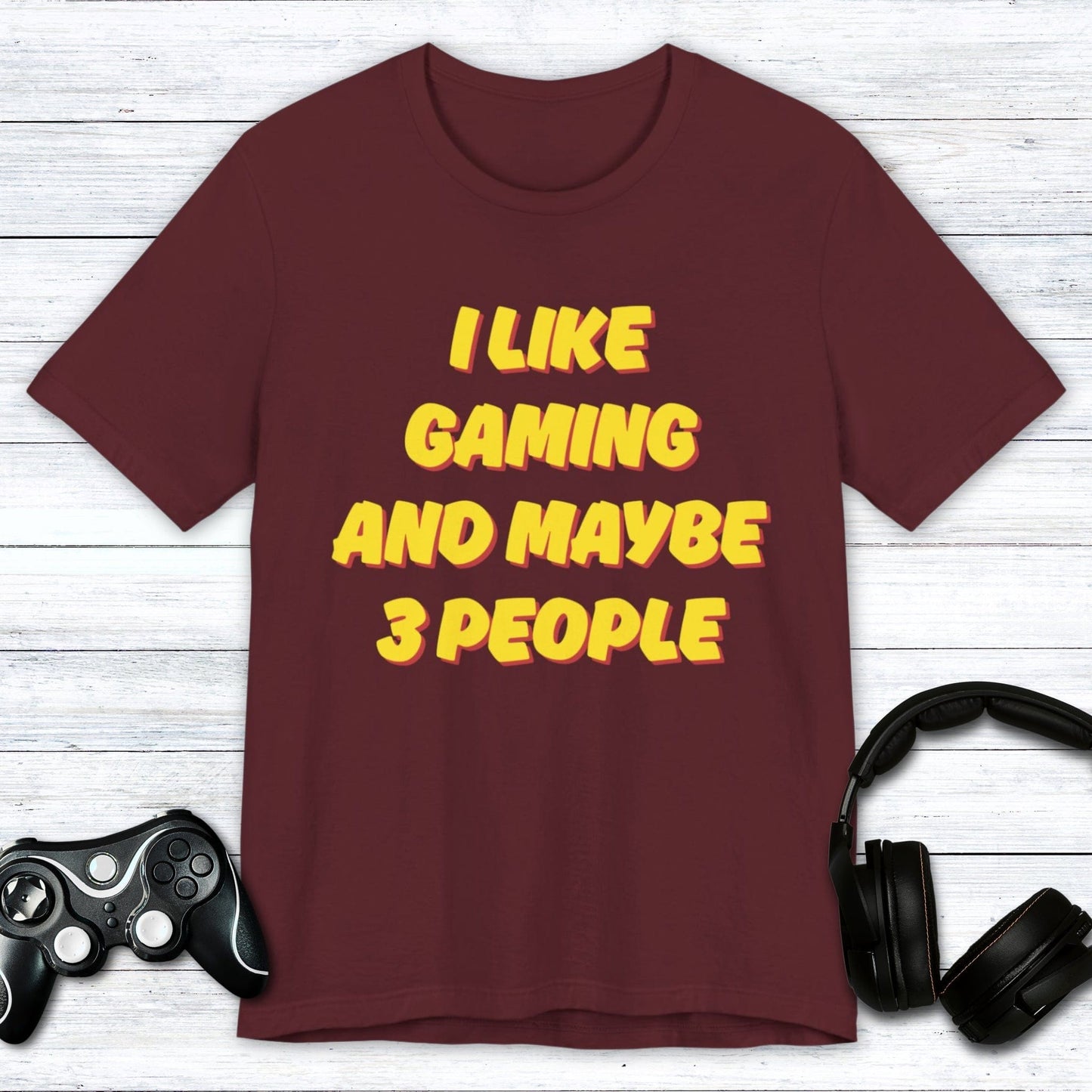 T-Shirt Maroon / S 3 People at Most T-shirt