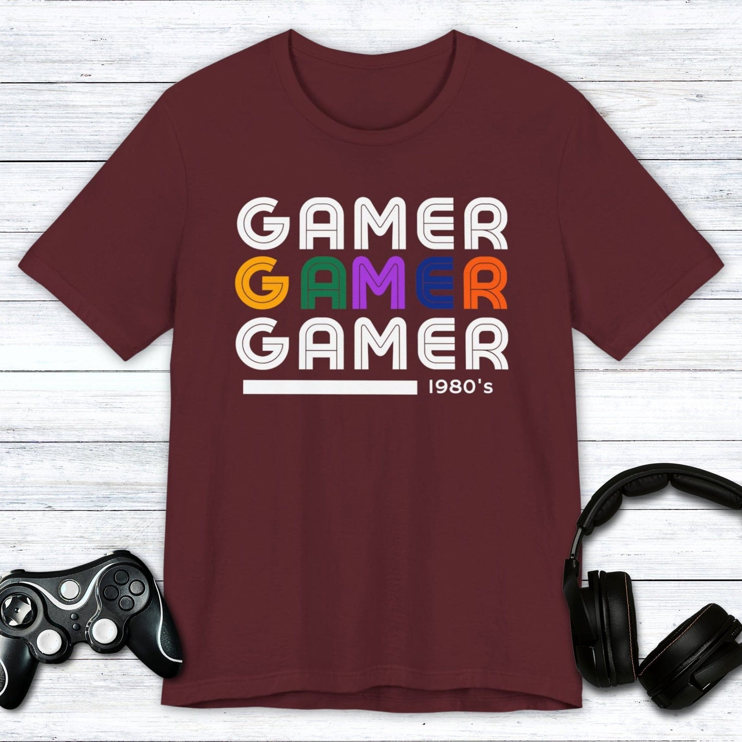 T-Shirt Maroon / S 80's Gamer Flashback T-shirt