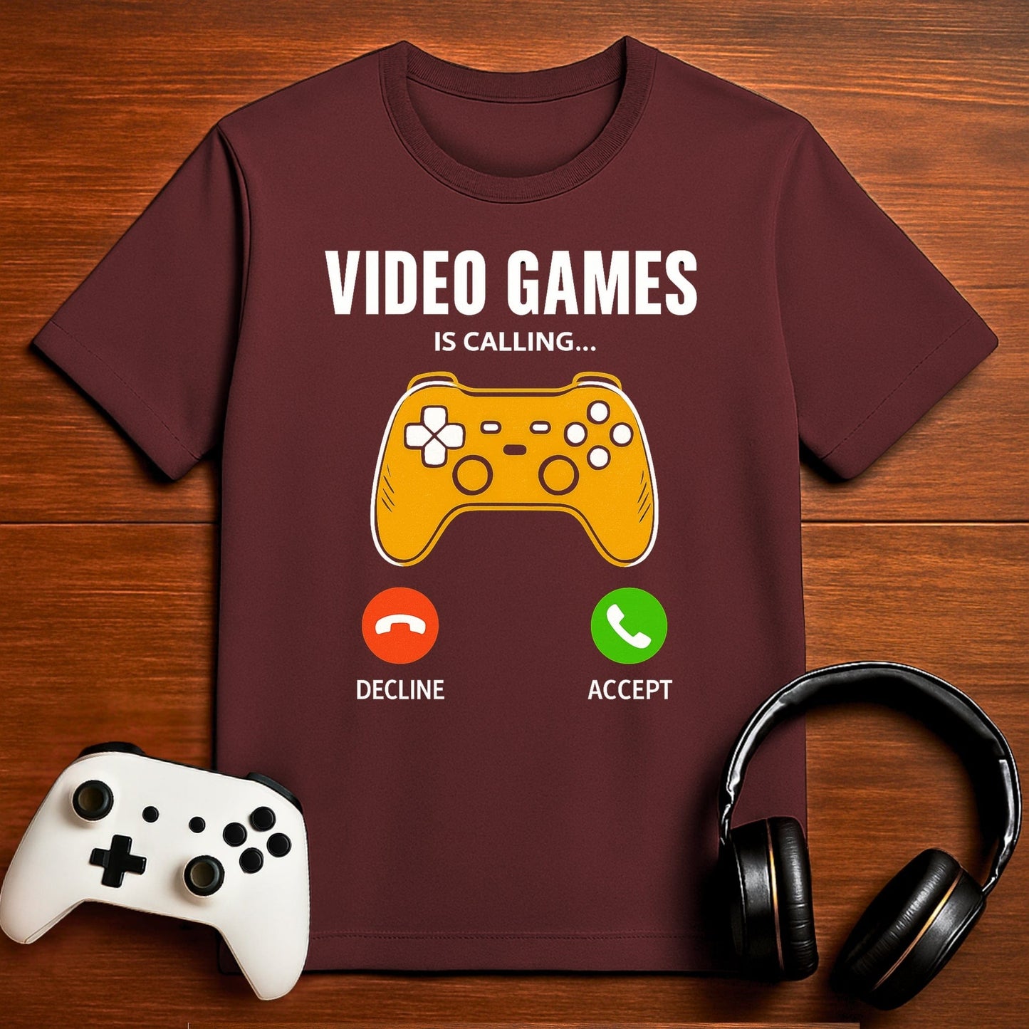 T-Shirt Maroon / S Call from Video Games T-shirt