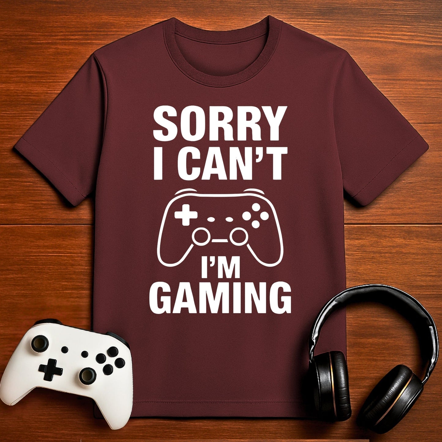 T-Shirt Maroon / S Can’t Talk – Gaming T-shirt