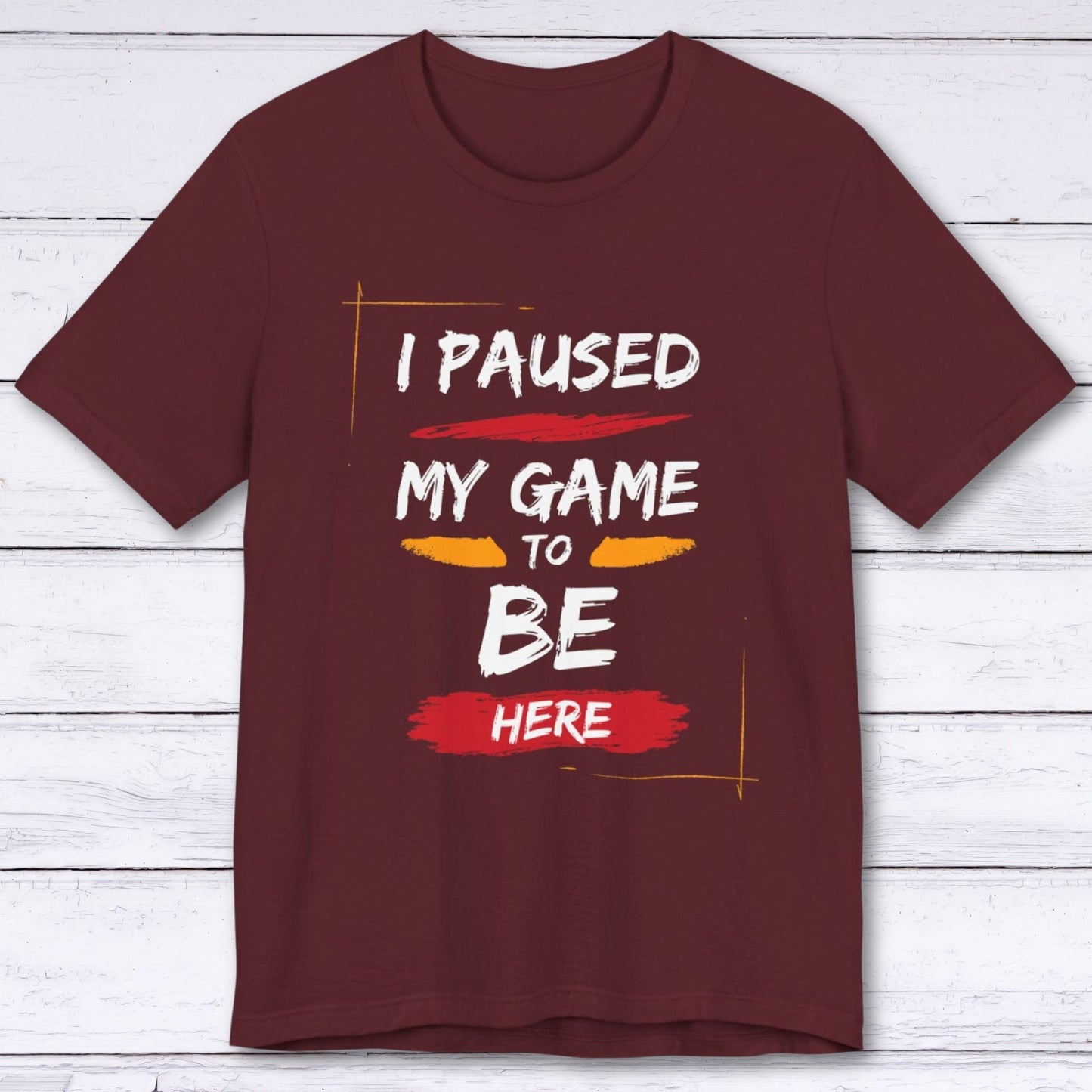 T-Shirt Maroon / S Classic Pause Gaming T-shirt