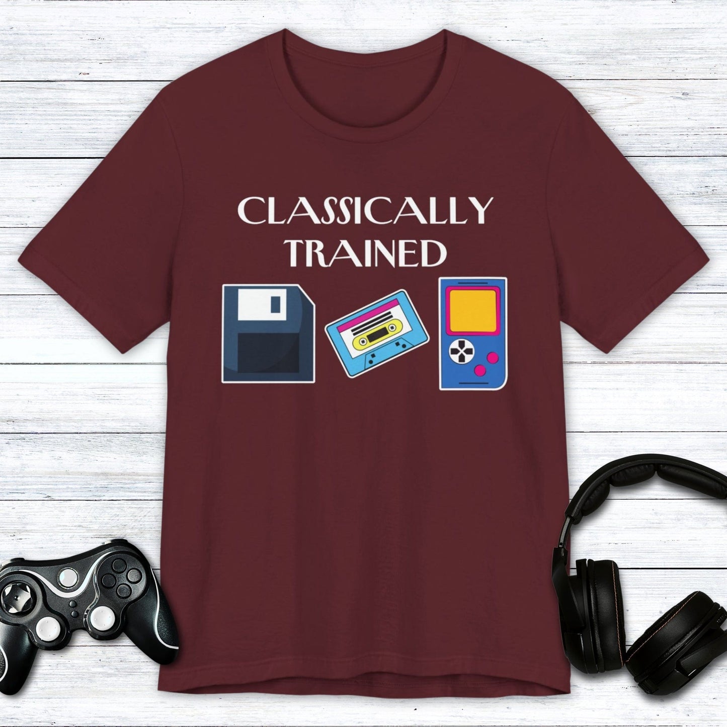 T-Shirt Maroon / S Classically Trained Retro T-shirt