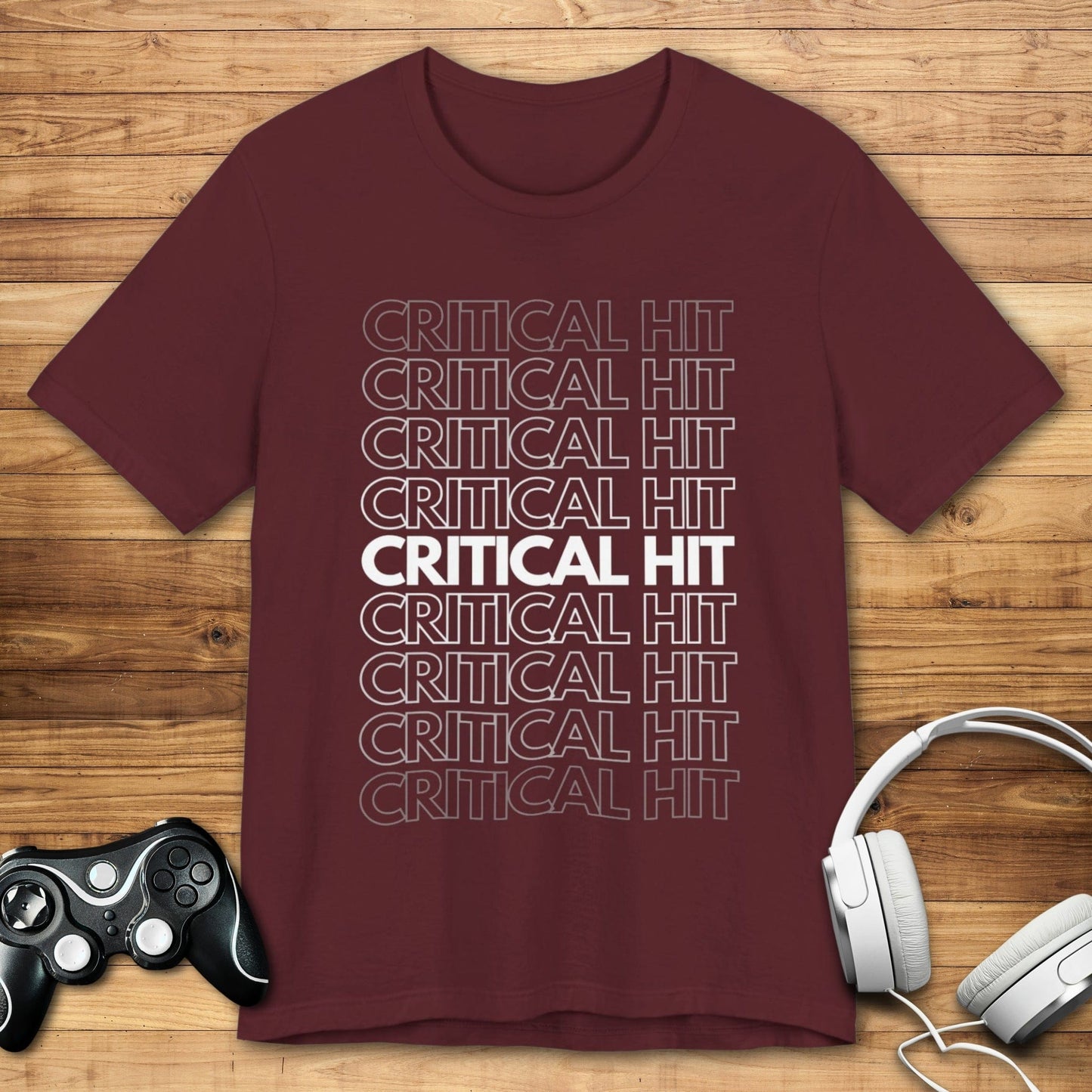 T-Shirt Maroon / S Critical Hit Gamer T-shirt