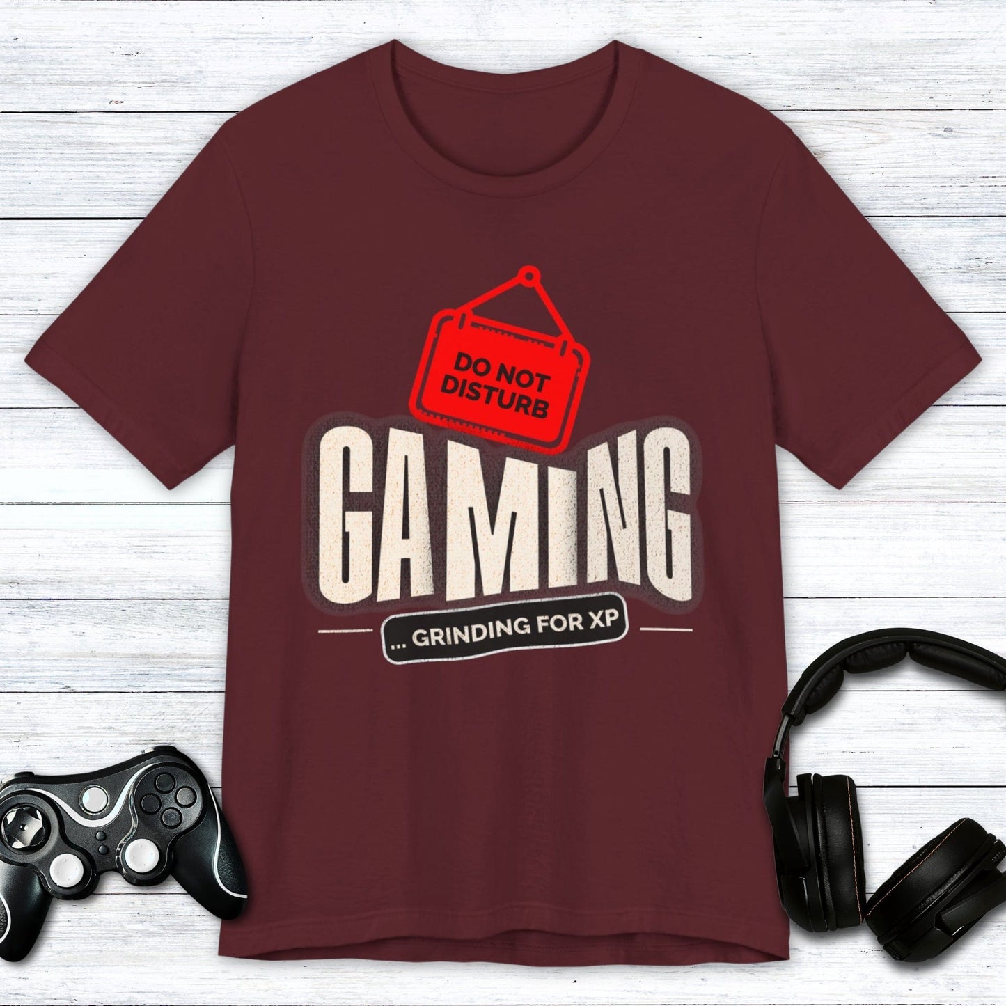 T-Shirt Maroon / S Do Not Disturb: Gaming in Progress T-shirt