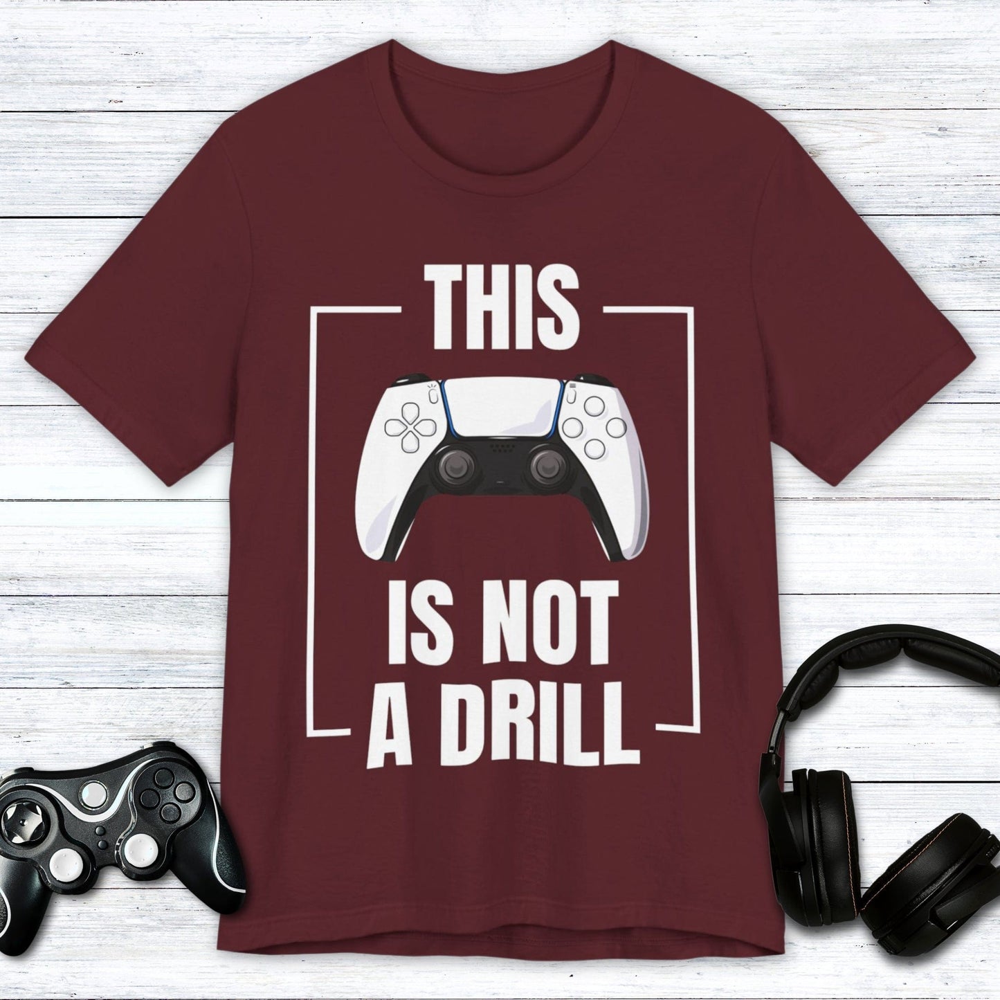 T-Shirt Maroon / S Drill Free Gaming T-shirt