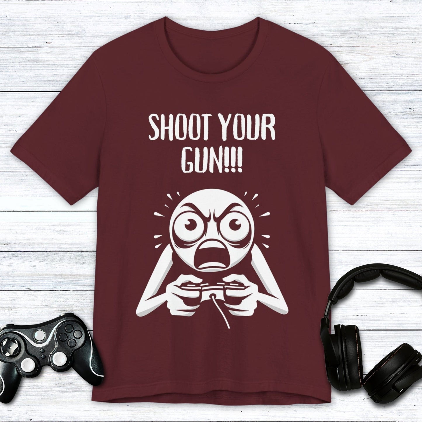 T-Shirt Maroon / S Fire, Aim, Ready Gaming T-shirt
