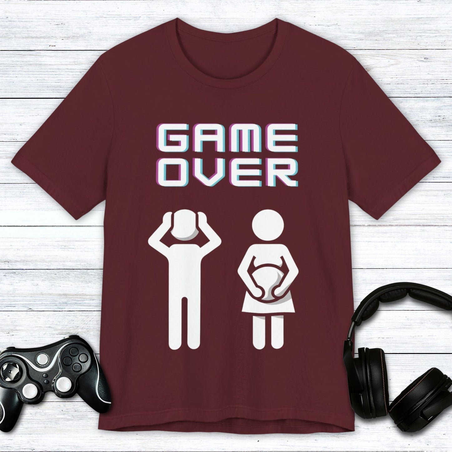 T-Shirt Maroon / S Game Over: New Player Loading T-shirt