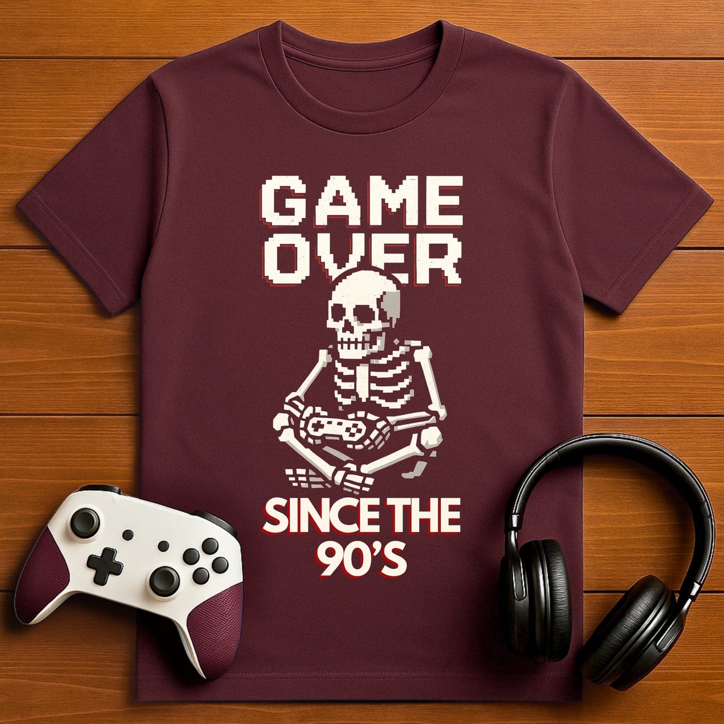 T-Shirt Maroon / S Game Over Since the 90s T-shirt