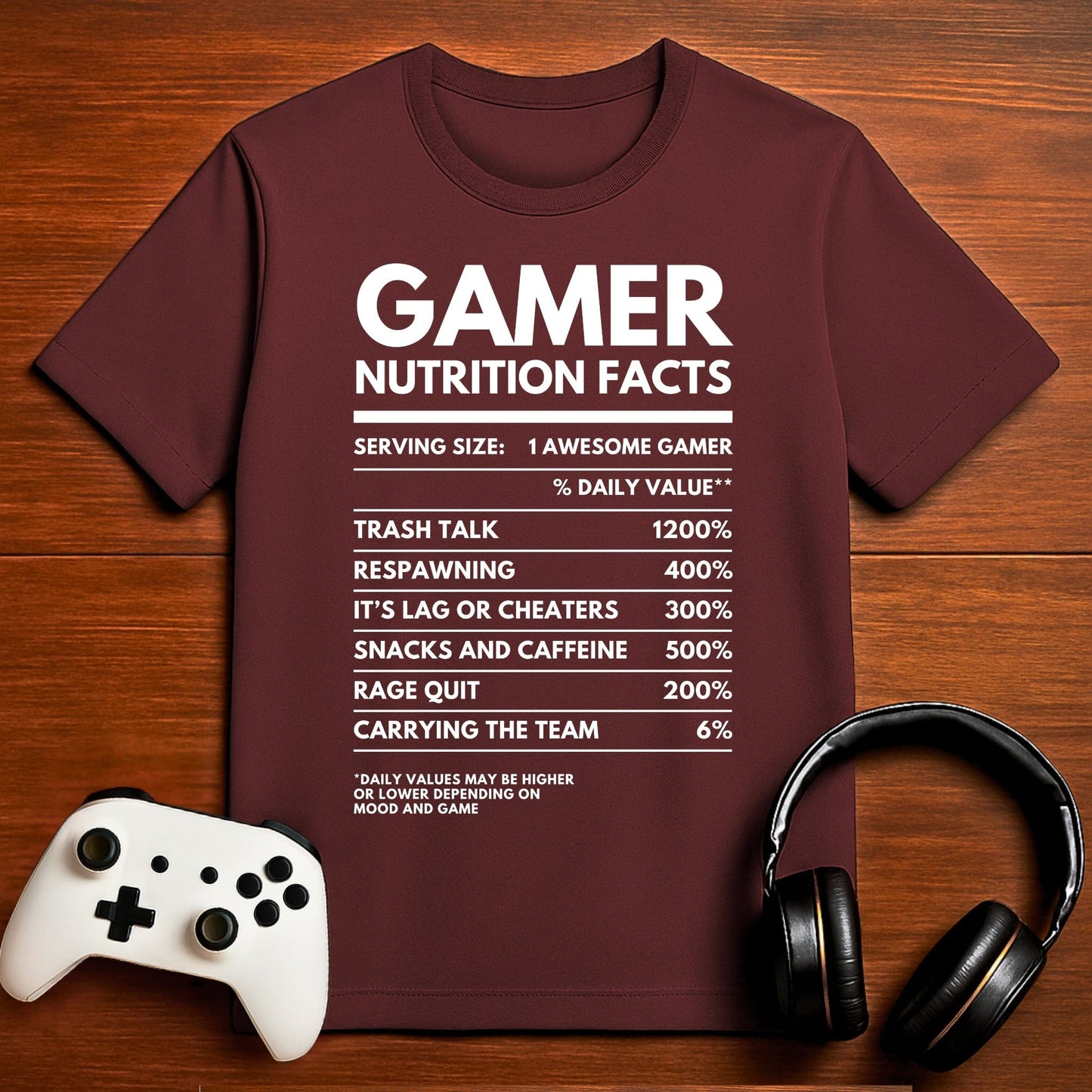 T-Shirt Maroon / S Gamer Nutrition T-shirt