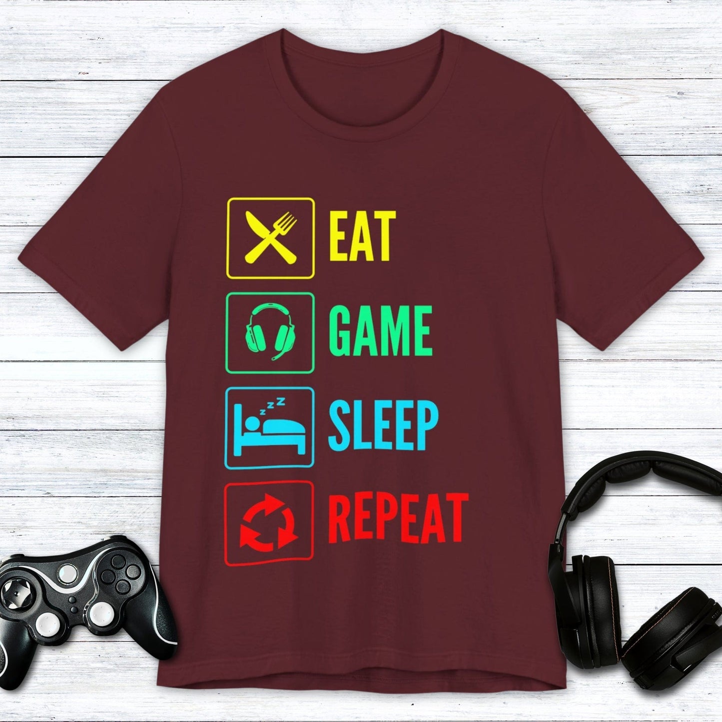 T-Shirt Maroon / S Gamer Routine T-shirt
