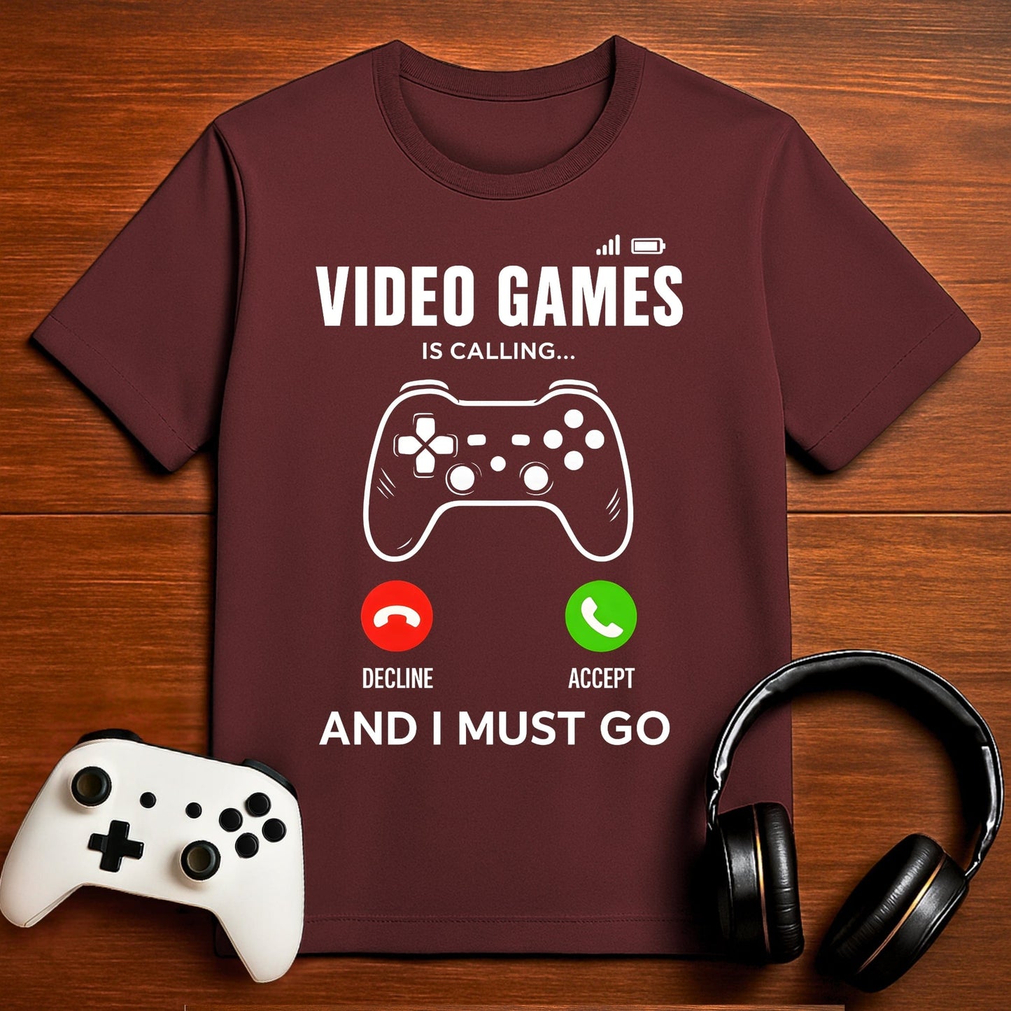 T-Shirt Maroon / S Gaming Is Calling T-shirt