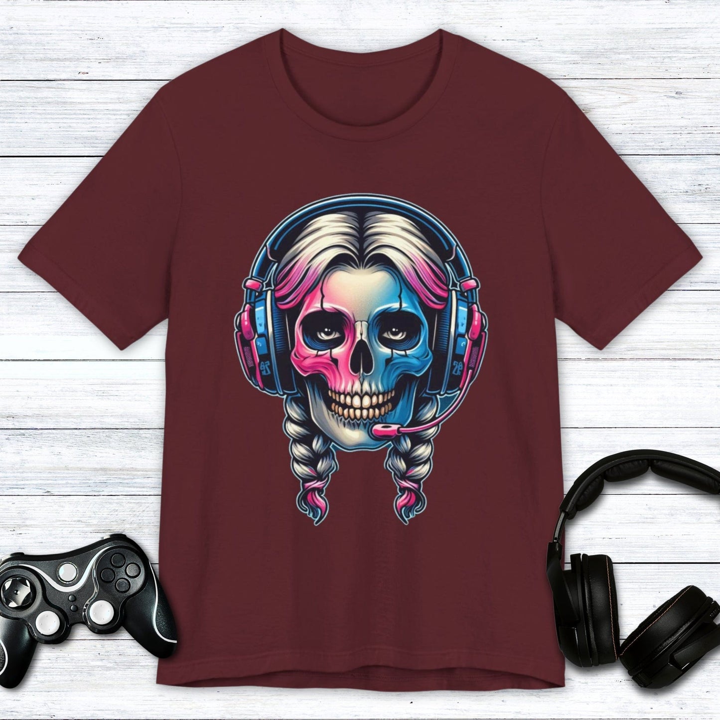 T-Shirt Maroon / S Headset Haunt: Queen of Games T-shirt