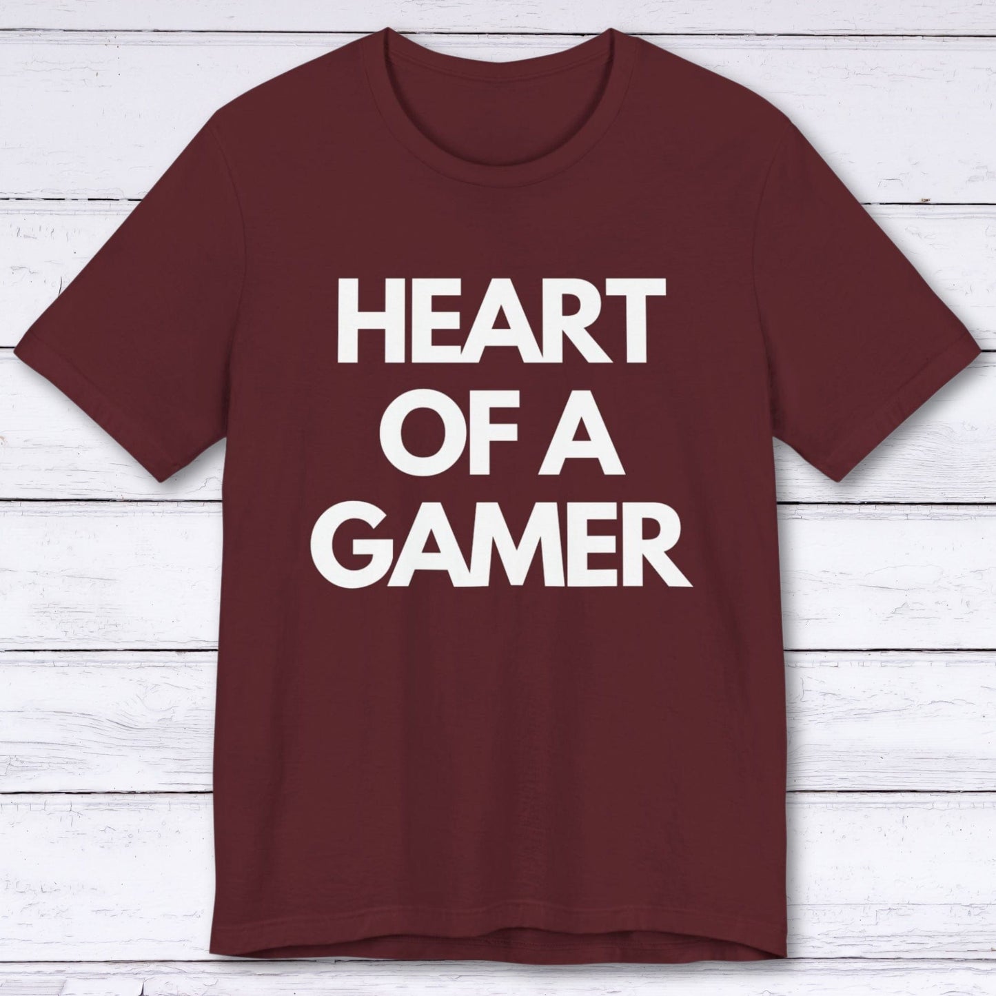 T-Shirt Maroon / S Heart of a Gamer T-shirt