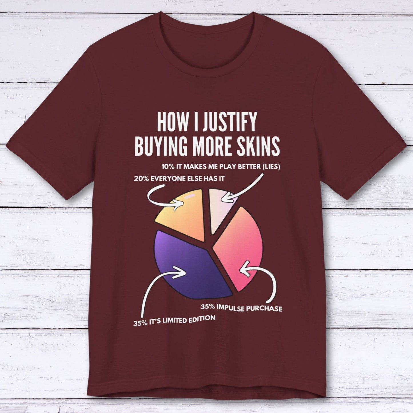 T-Shirt Maroon / S How I Justify Buying More Skins T-shirt