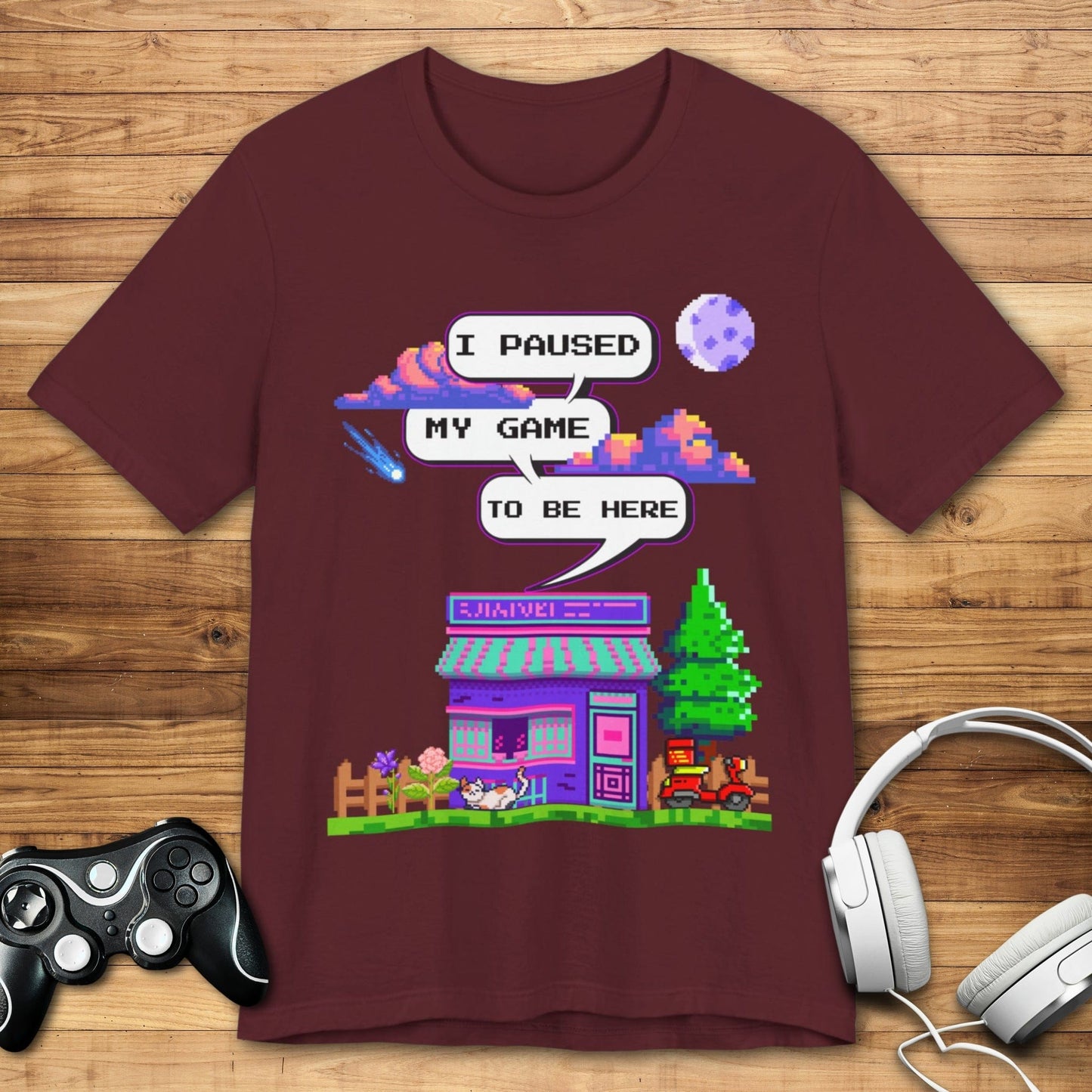 T-Shirt Maroon / S I Miss My Pixel World T-shirt