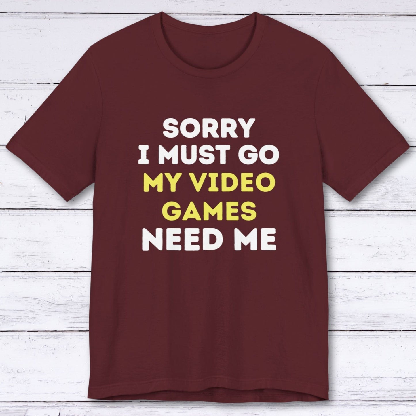 T-Shirt Maroon / S I Must Go (Video Games) T-shirt