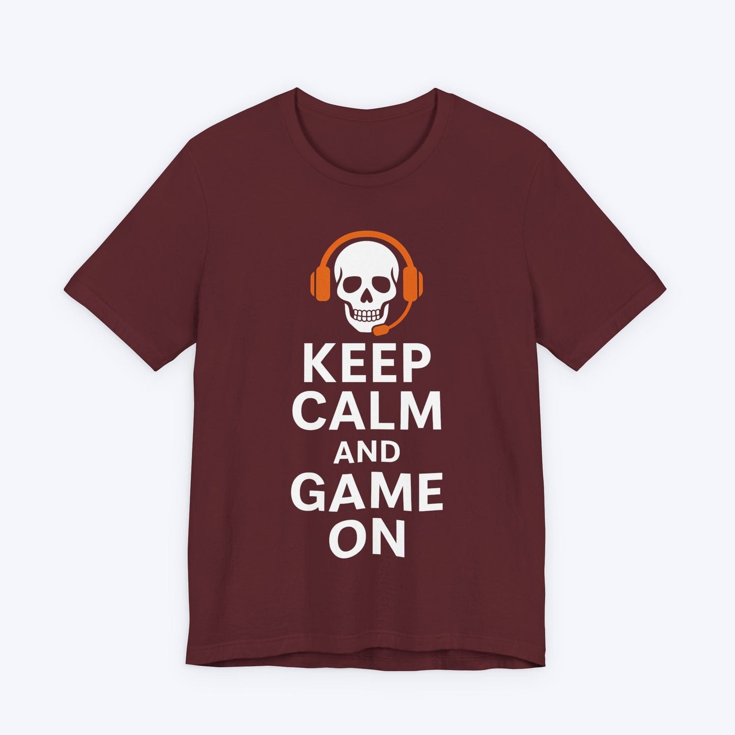 T-Shirt Maroon / S Keep Calm and Game On T-shirt