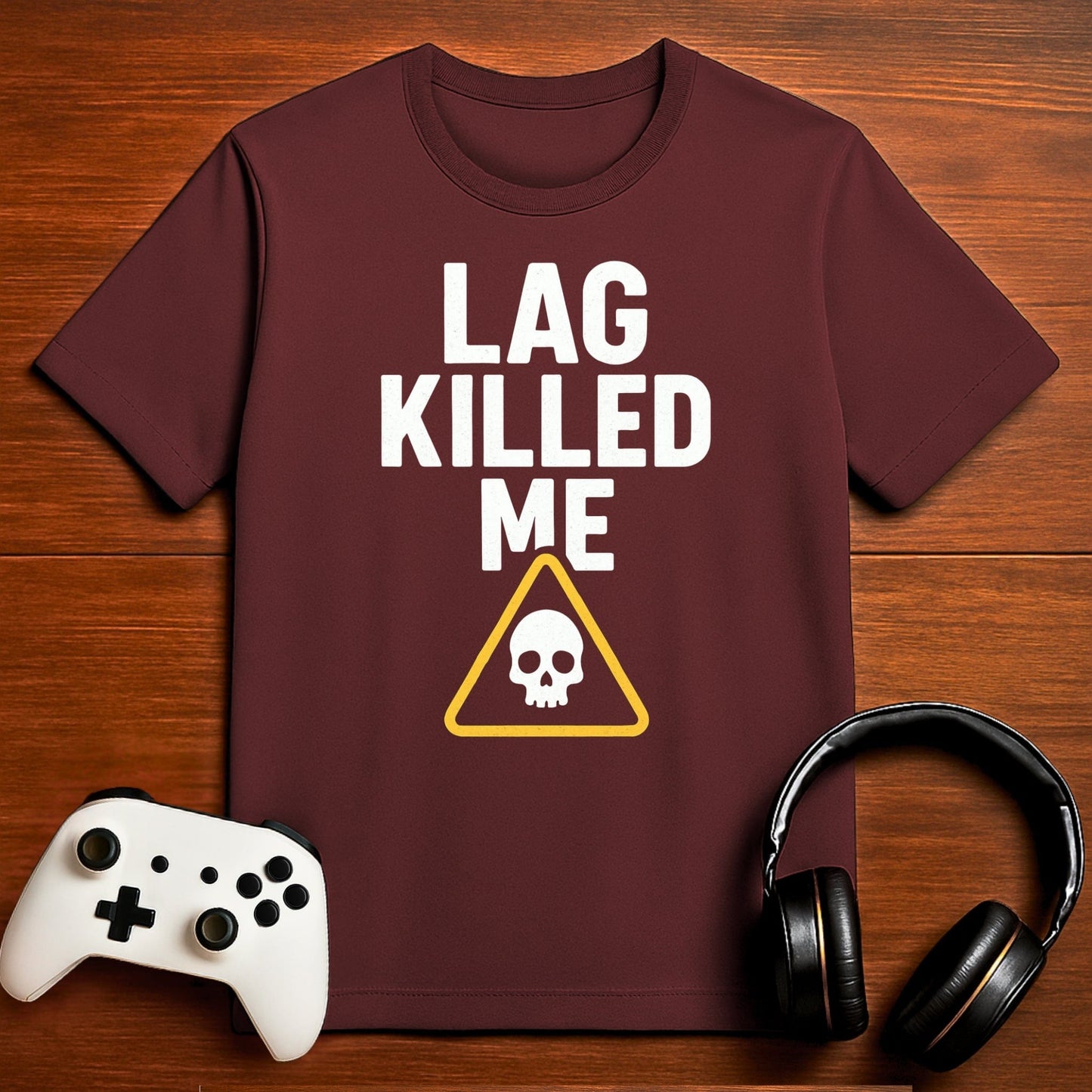 T-Shirt Maroon / S Lagged Out Mid-Fight T-shirt