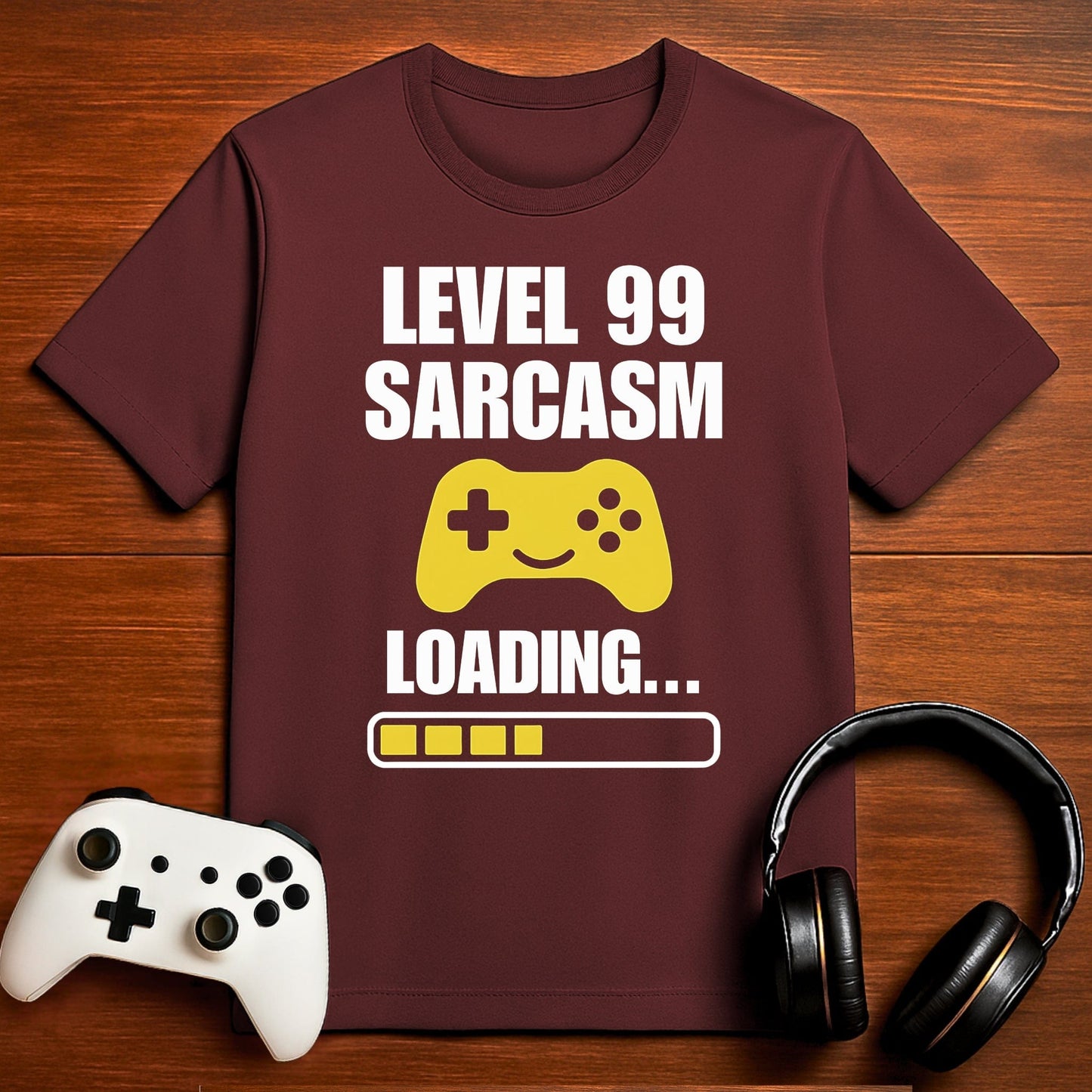 T-Shirt Maroon / S Level 99 Sarcasm Loading T-shirt