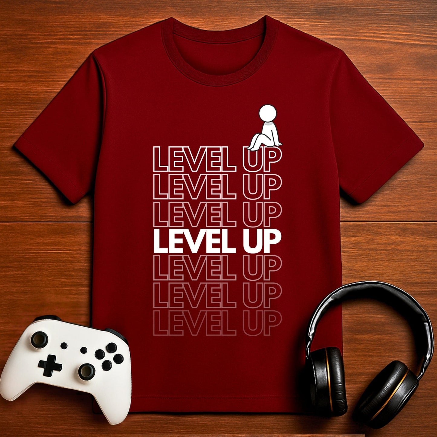T-Shirt Maroon / S Level Up Gamer T-shirt