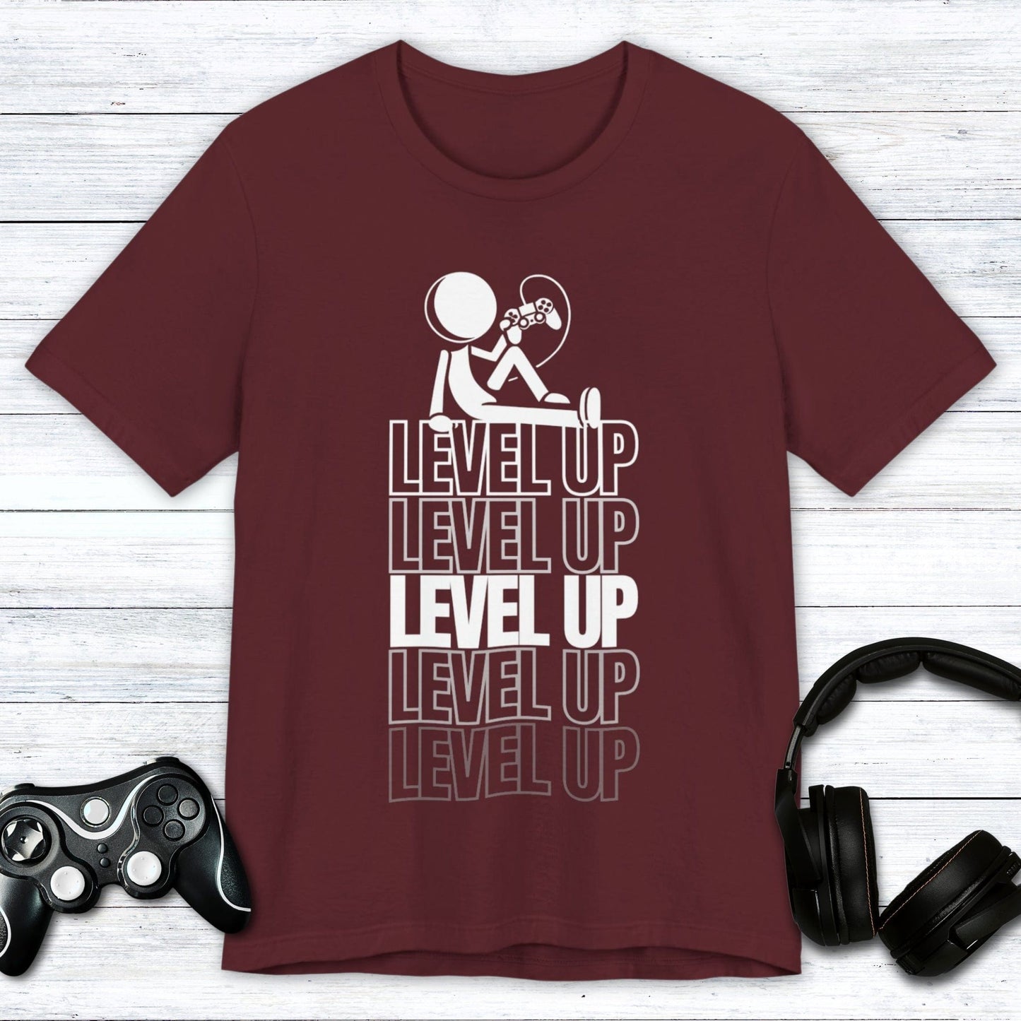 T-Shirt Maroon / S Level Up T-shirt