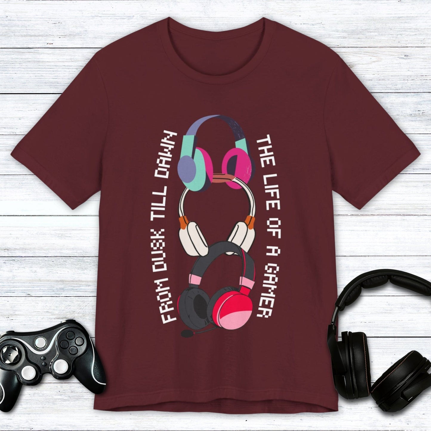 T-Shirt Maroon / S Life of a Gamer (Headset) T-shirt