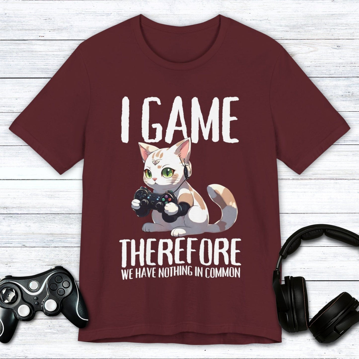 T-Shirt Maroon / S Nothing in Common with Kitty Anime T-shirt