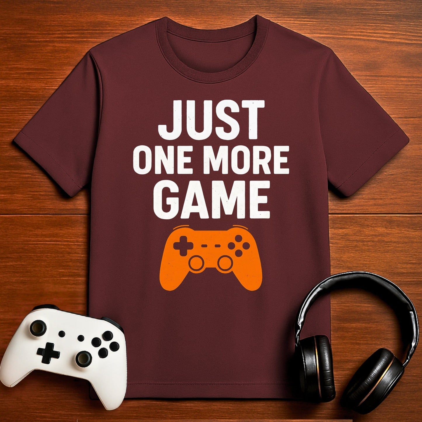 T-Shirt Maroon / S One More Game… I Swear T-shirt
