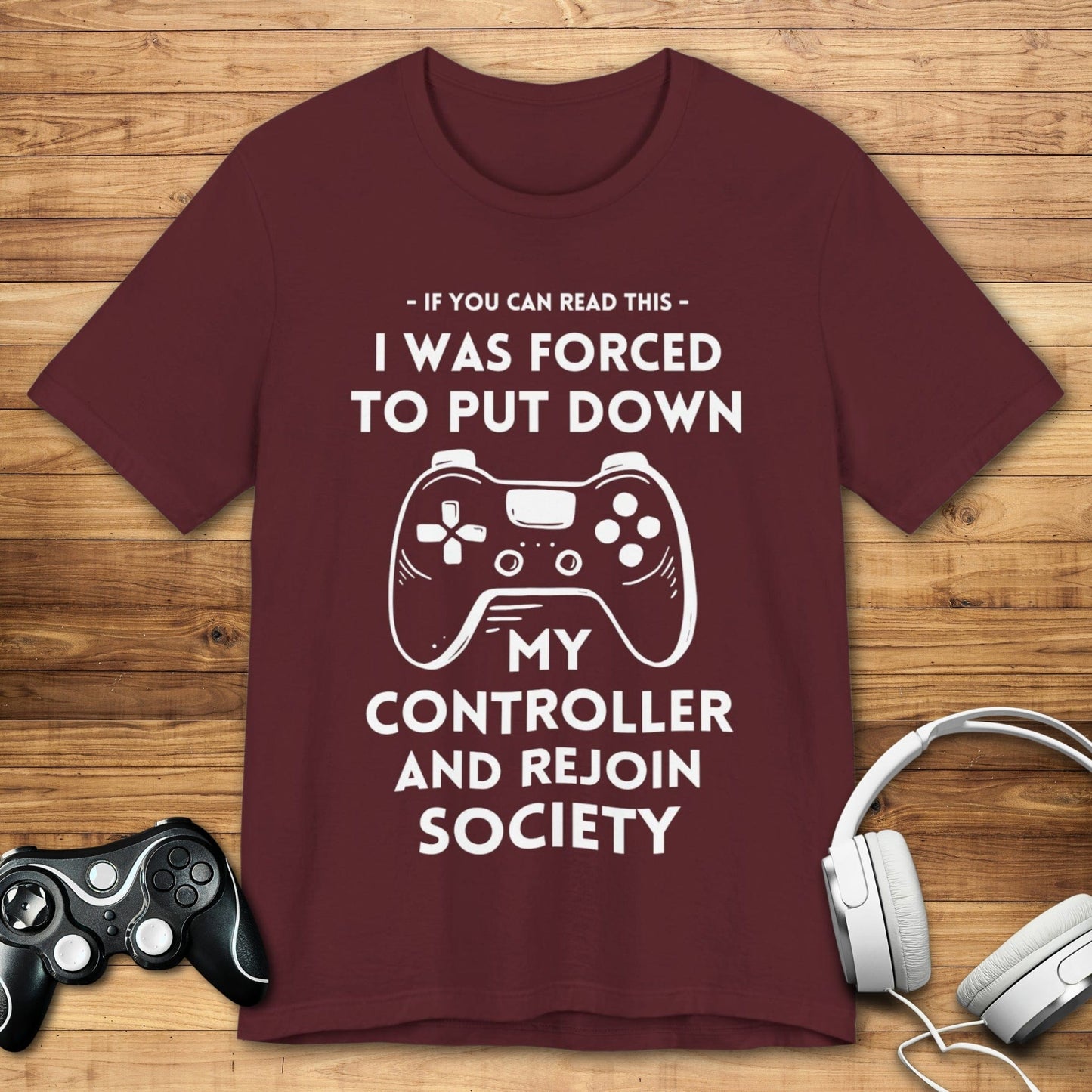 T-Shirt Maroon / S Pause Game, Enter World T-shirt