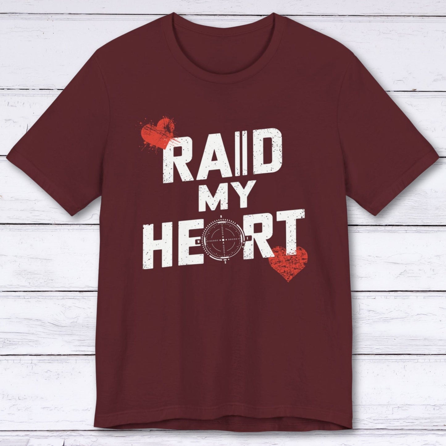 T-Shirt Maroon / S Raid My Heart T-shirt