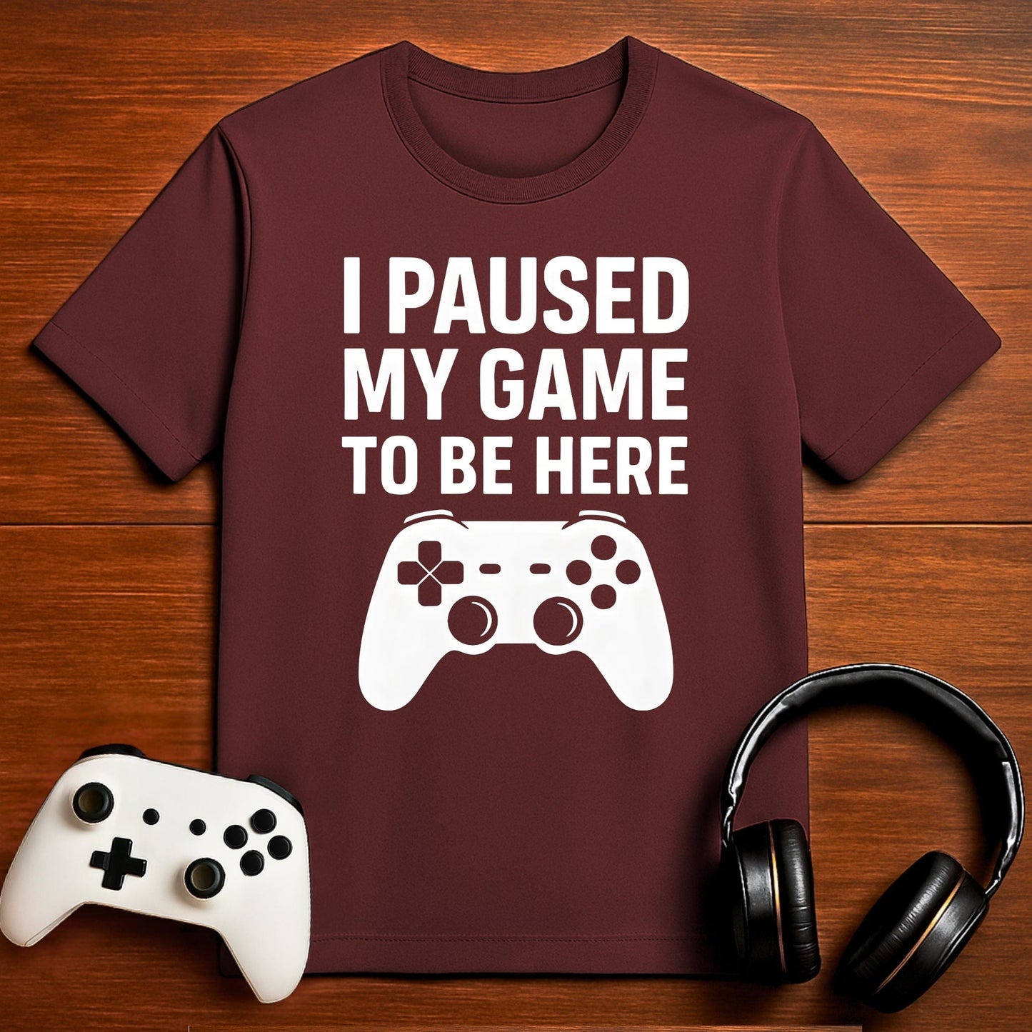 T-Shirt Maroon / S Reluctantly Present Gamer T-shirt