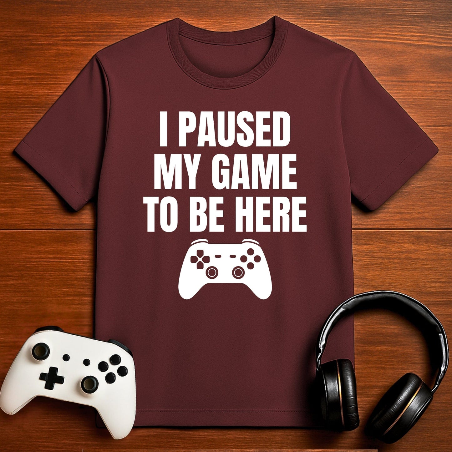 T-Shirt Maroon / S Reluctantly Present Gamer T-shirt