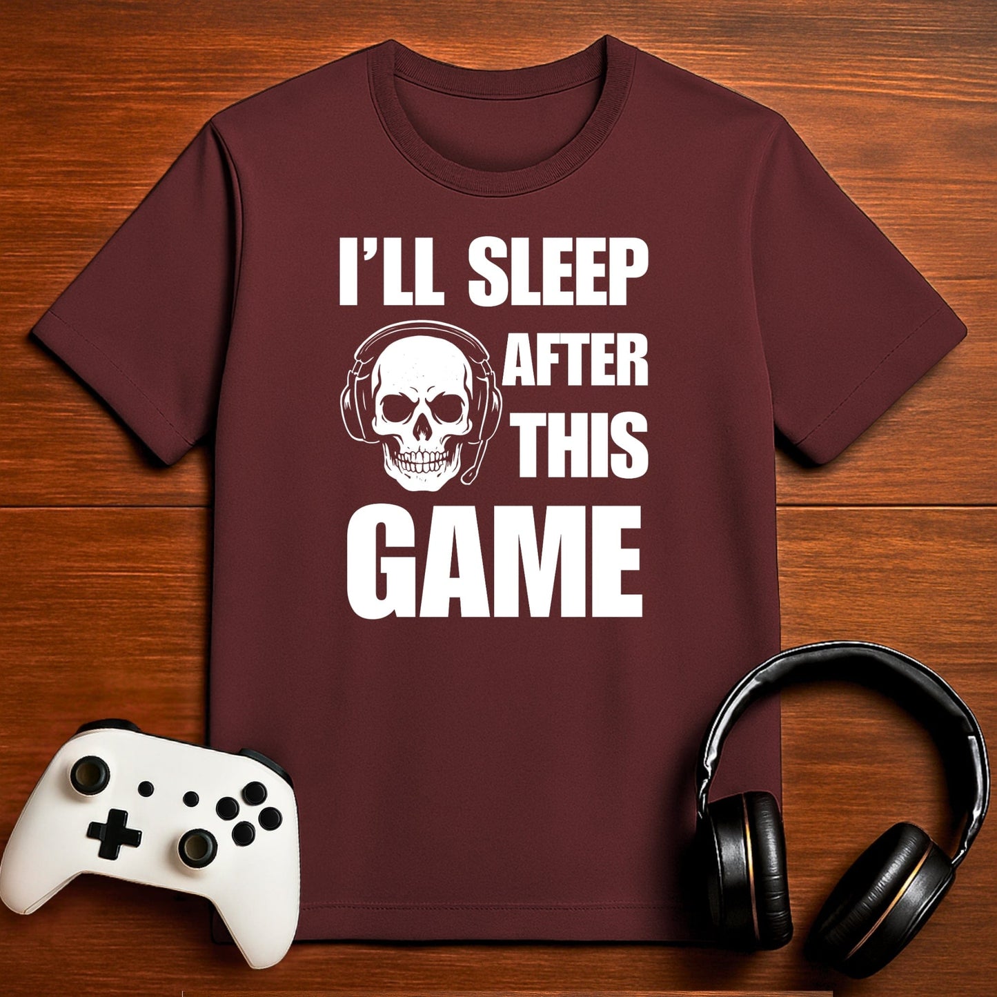 T-Shirt Maroon / S Sleep Can Wait Gamer T-Shirt