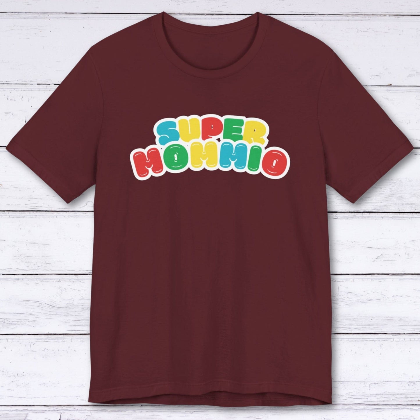 T-Shirt Maroon / S Super Mommio (Bubbles) T-shirt