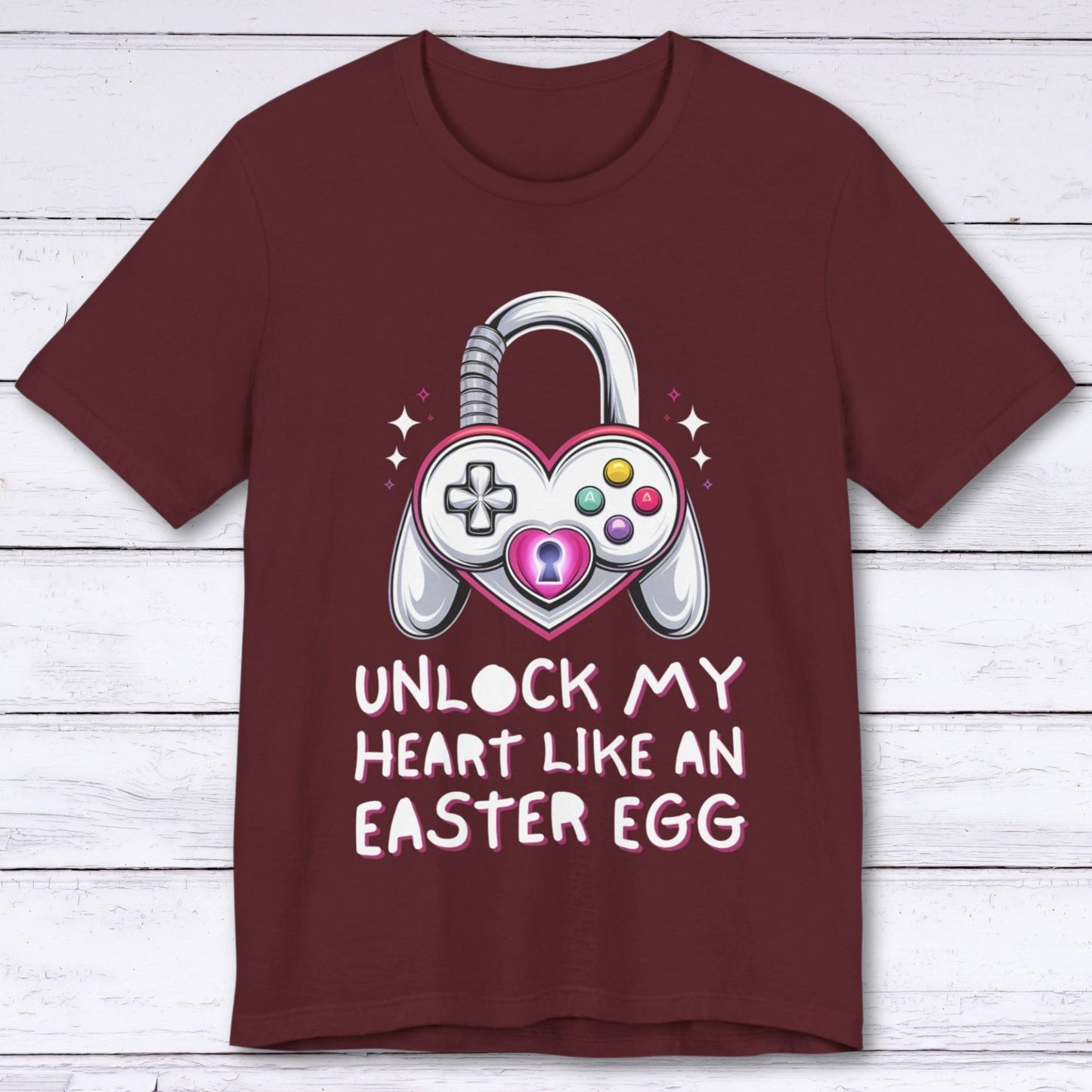 T-Shirt Maroon / S Unlock My Heart Like An Easter Egg T-shirt