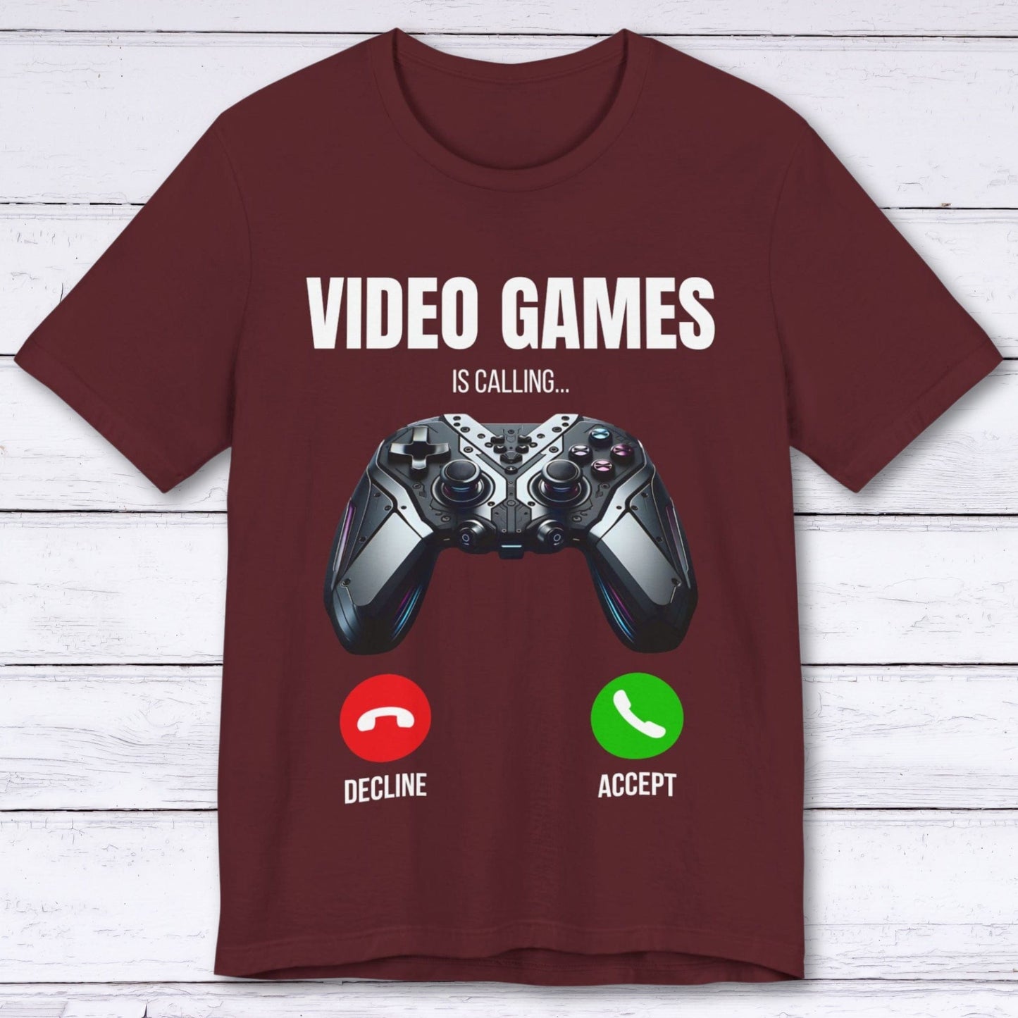 T-Shirt Maroon / S Video Games Dialing In T-shirt