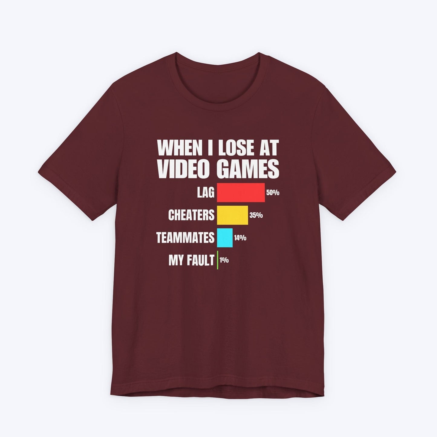T-Shirt Maroon / S When I Lose at Video Games T-shirt