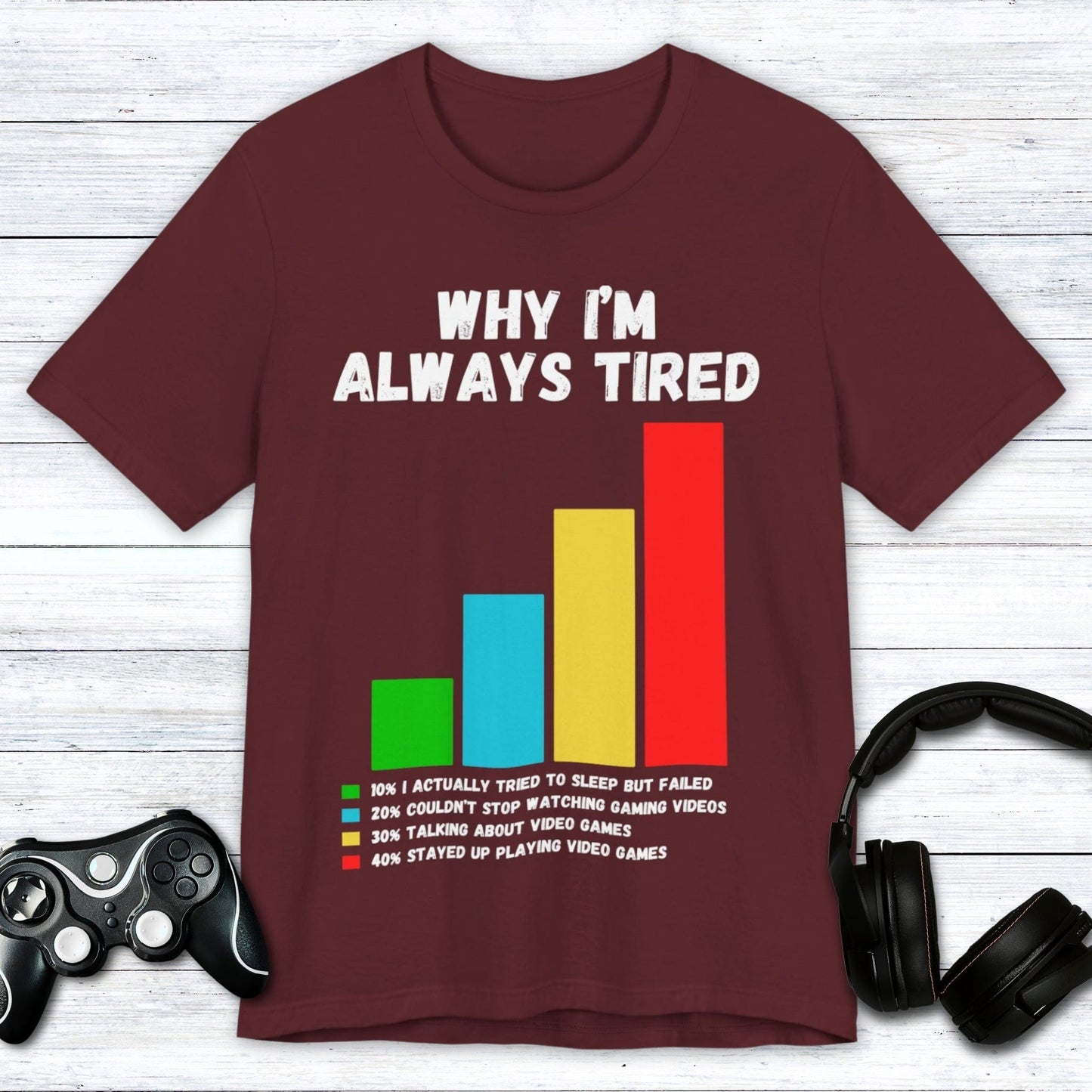 T-Shirt Maroon / S Why I'm Always Tired T-shirt