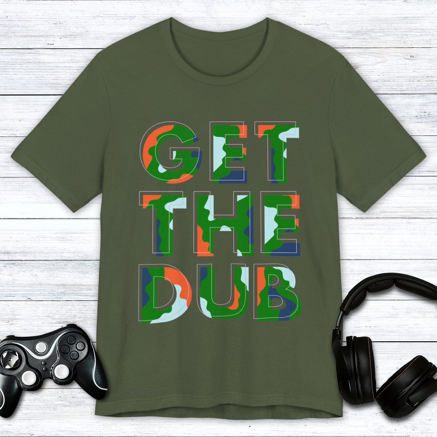T-Shirt Military Green / S Get The Dub Gamer T-shirt
