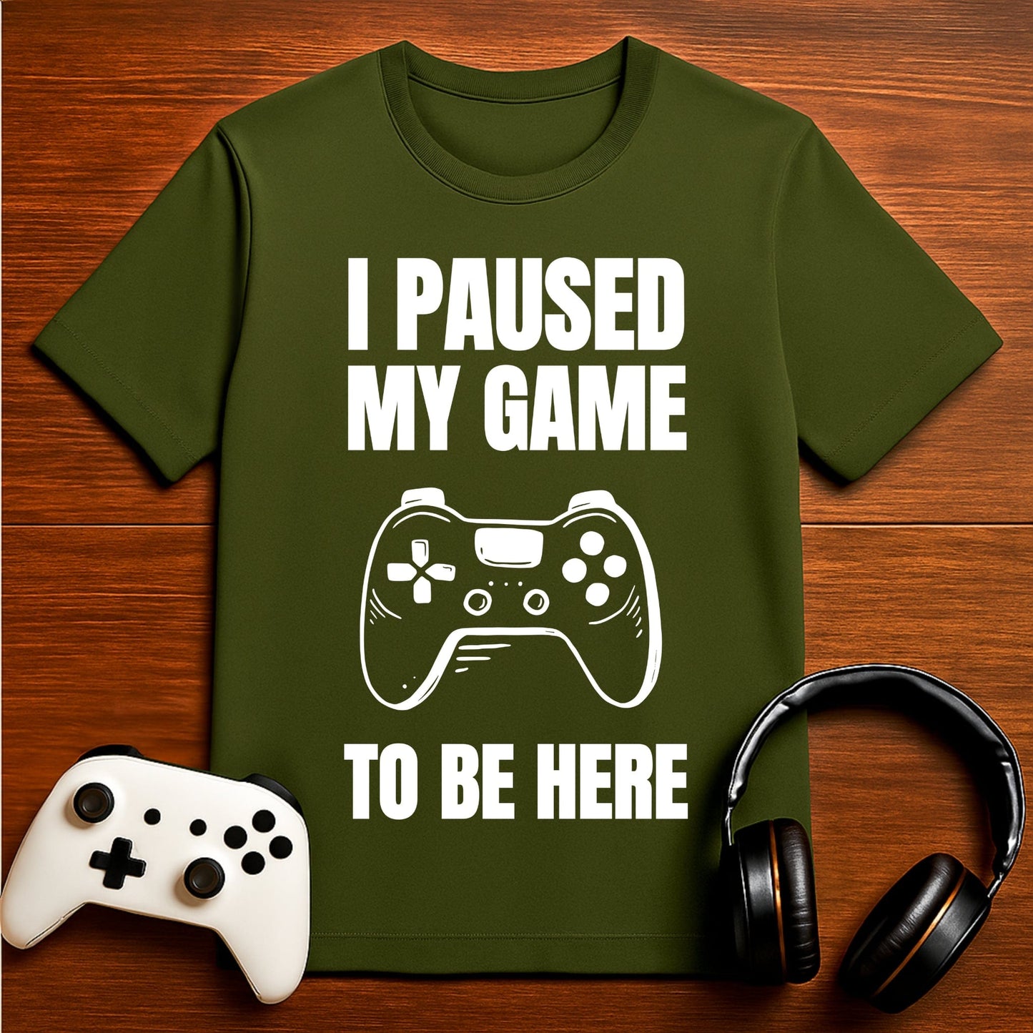 T-Shirt Military Green / S I Paused My Game to be Here (AFK Controller) T-shirt